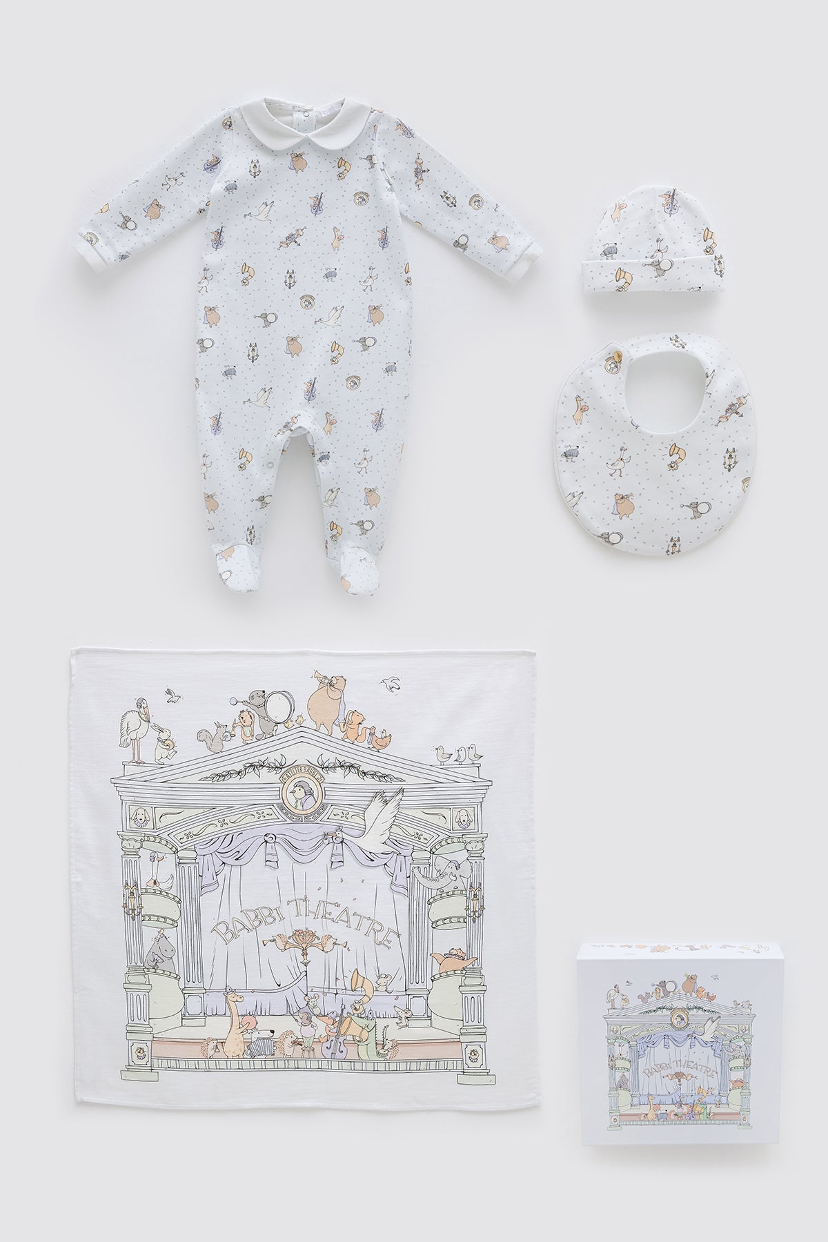 4-Piece Newborn Set - Theatre / Blue