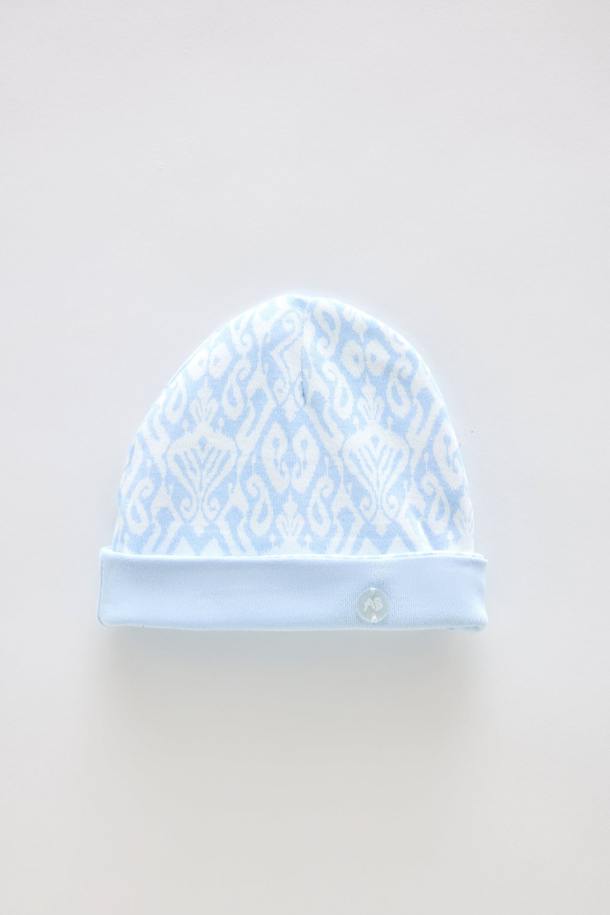 Newborn Hat - Ikat Blue