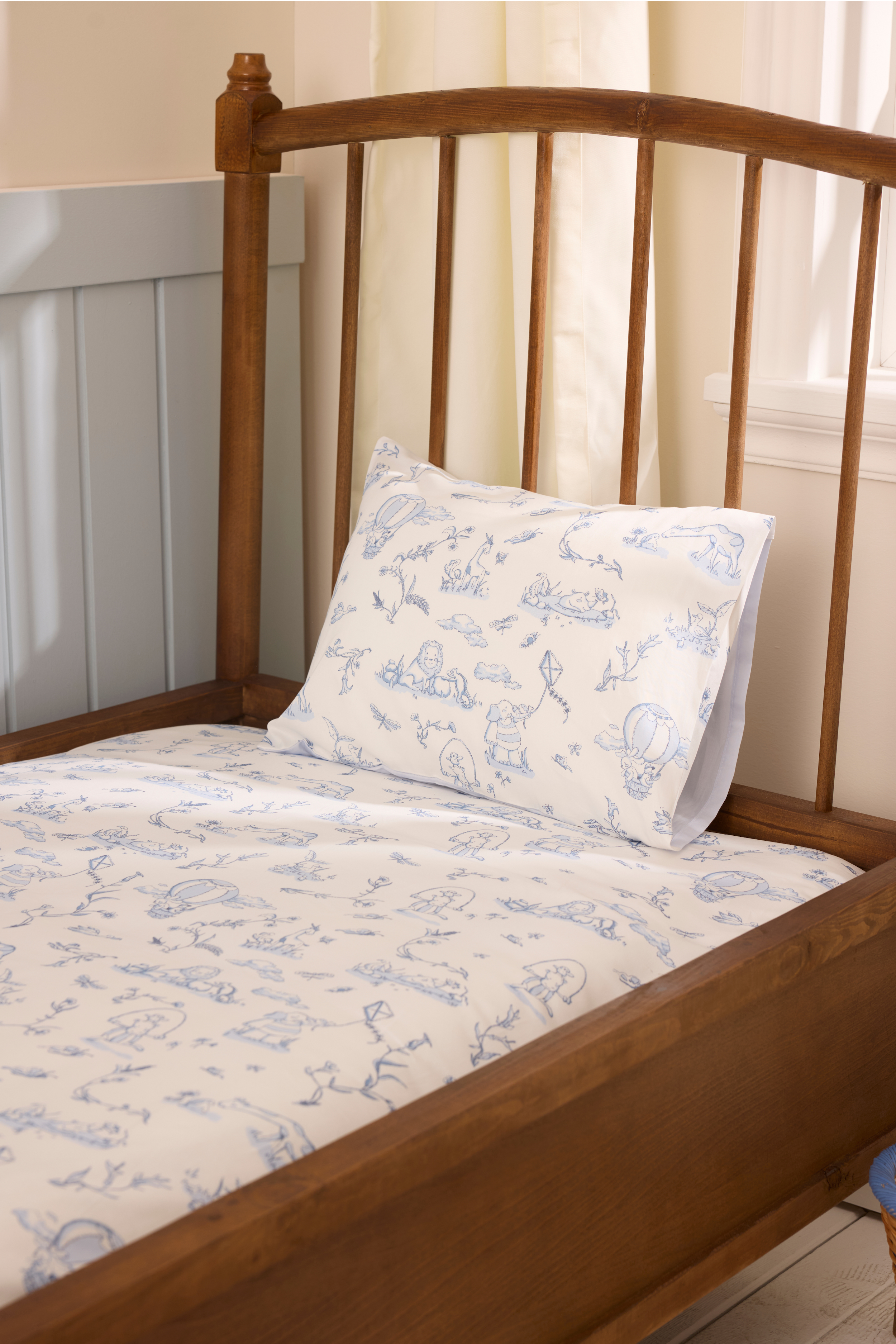 Baby & Kids Bedding Set - Toile de Jouy / Blue