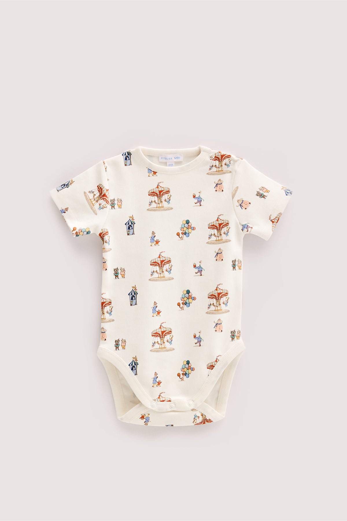 Funfair 3-Piece Baby Set – Long-Sleeve Top, Pants & Short-Sleeve Bodysuit