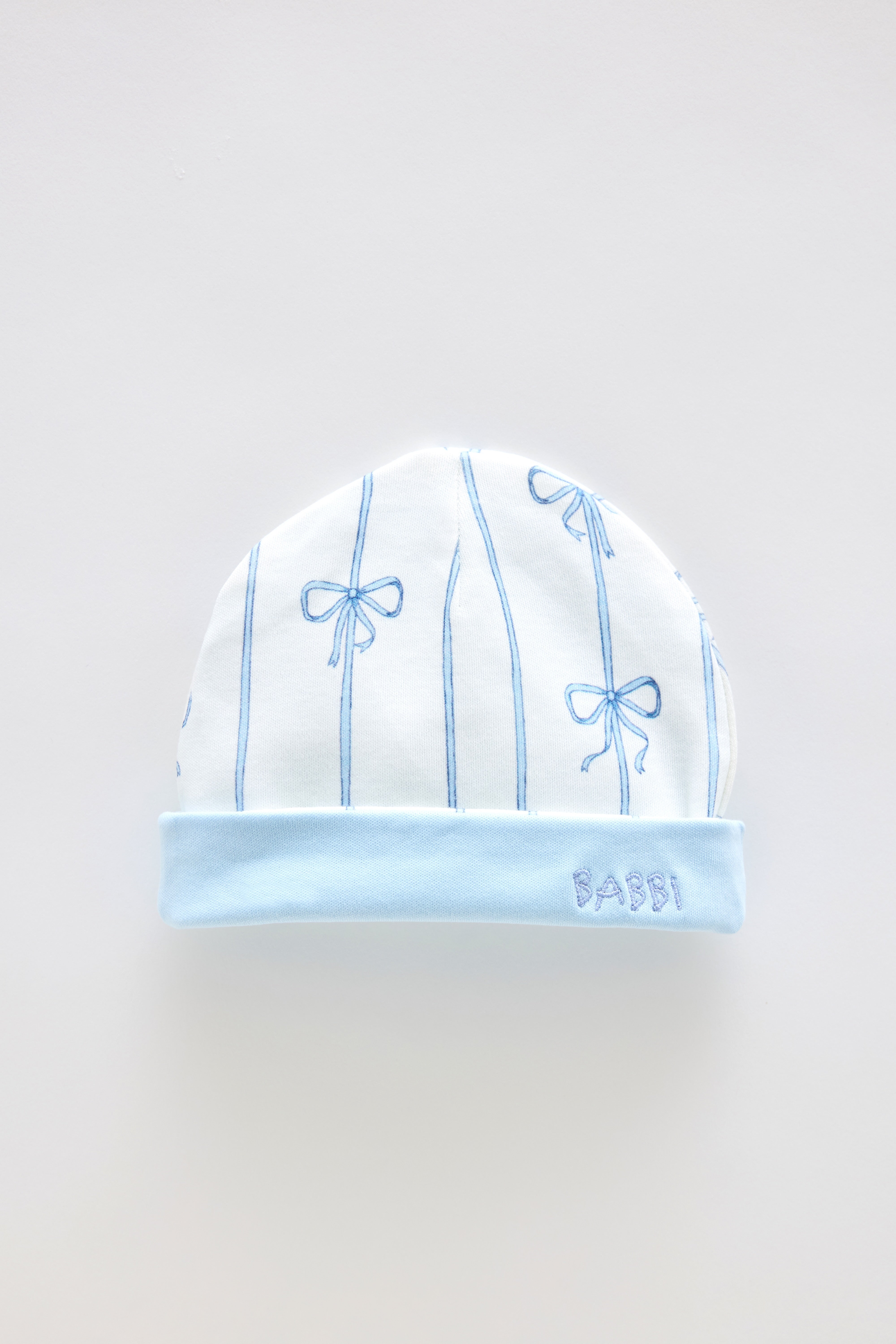 Newborn Hat - Ribbon Blue