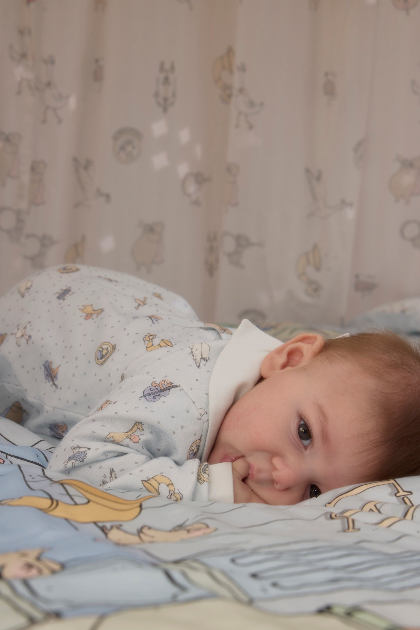 Baby Footed Onesie - Theatre Blue