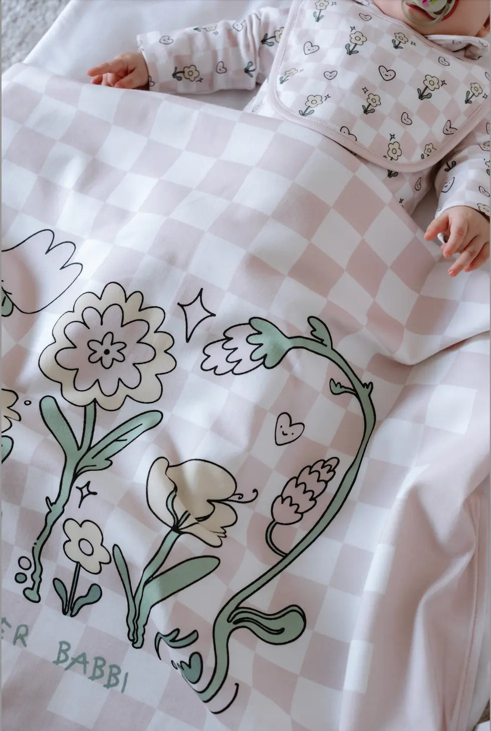 Double-Sided Baby Blanket - Checkered