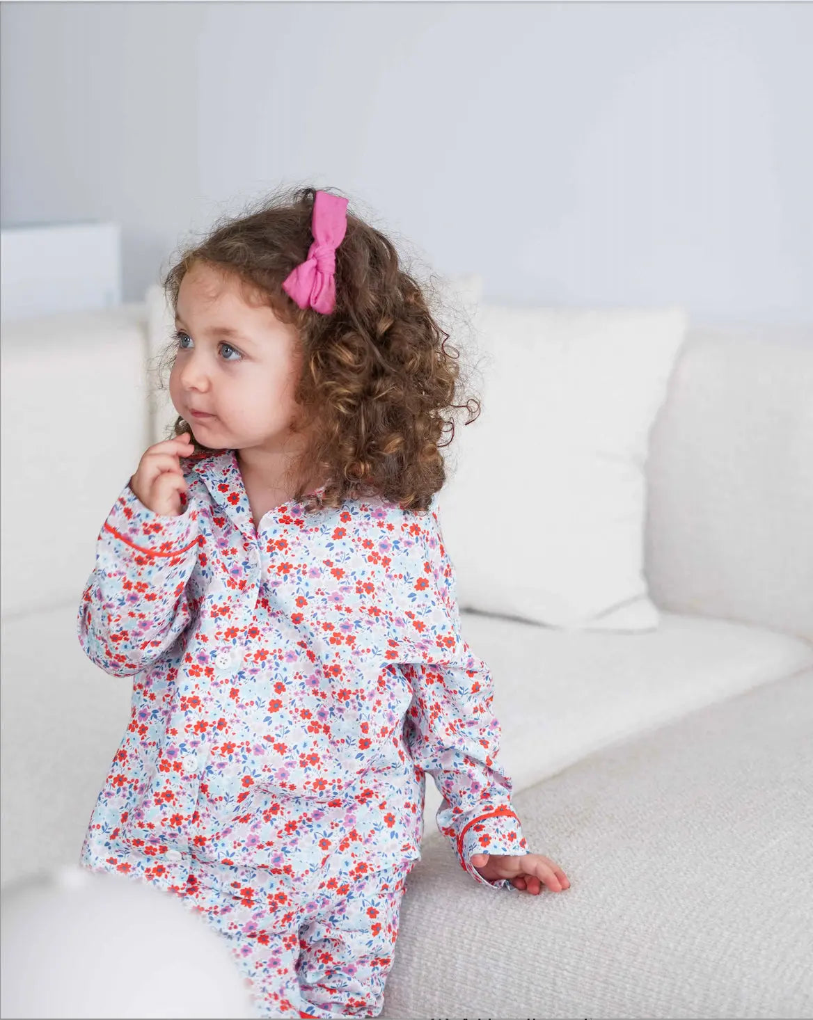 Whimsical floral cotton pajamas for babies and kids
