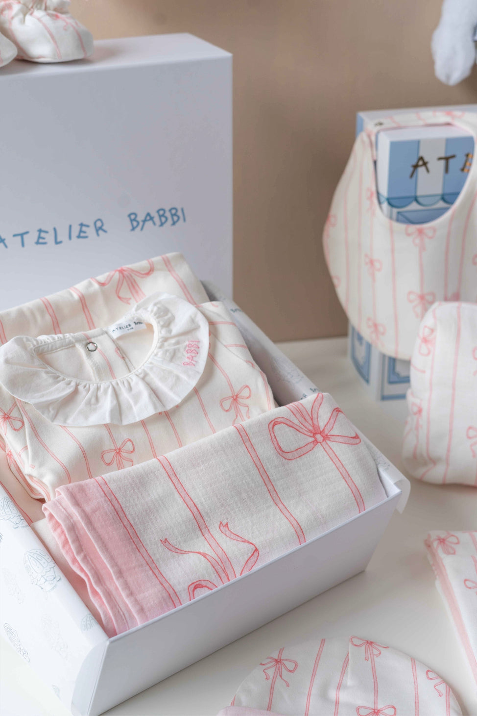 5-Piece Newborn Set | Ribbon-Pink