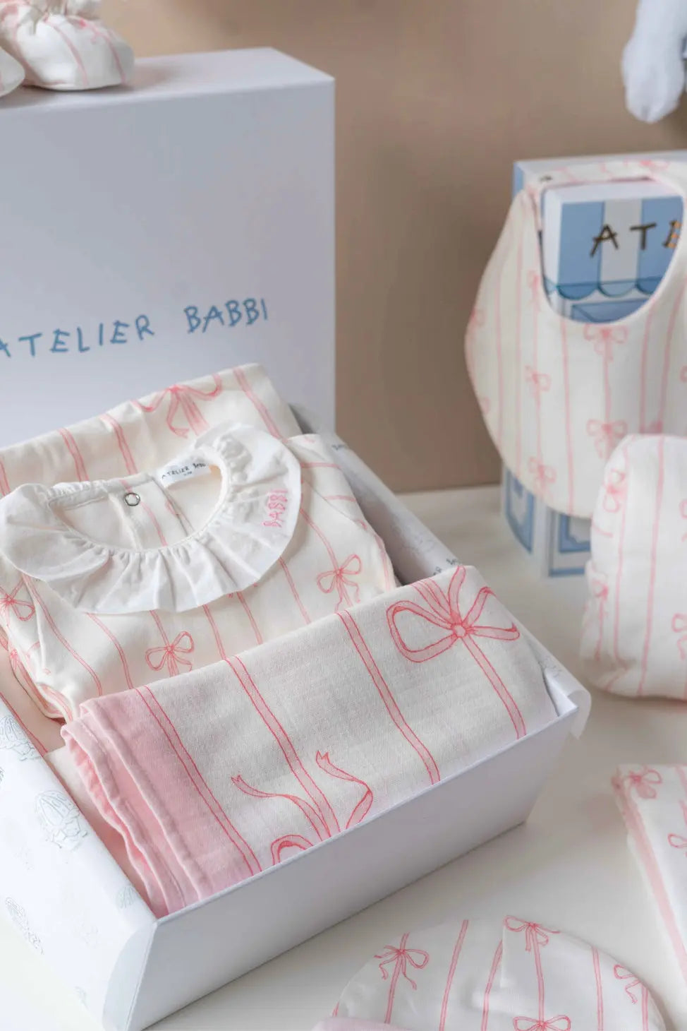 5-Piece Newborn Set | Ribbon-Pink