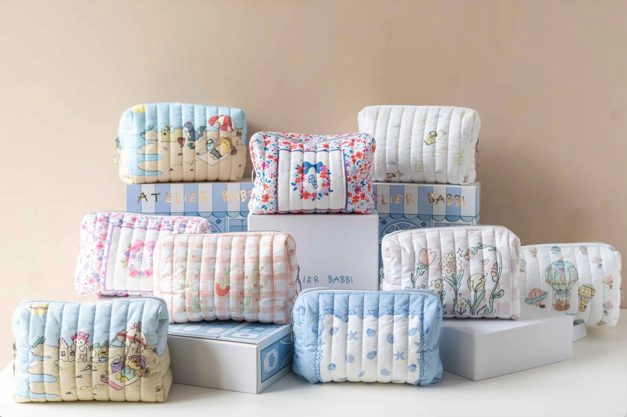 Diaper Pouch - Toile De Jouy / Pink