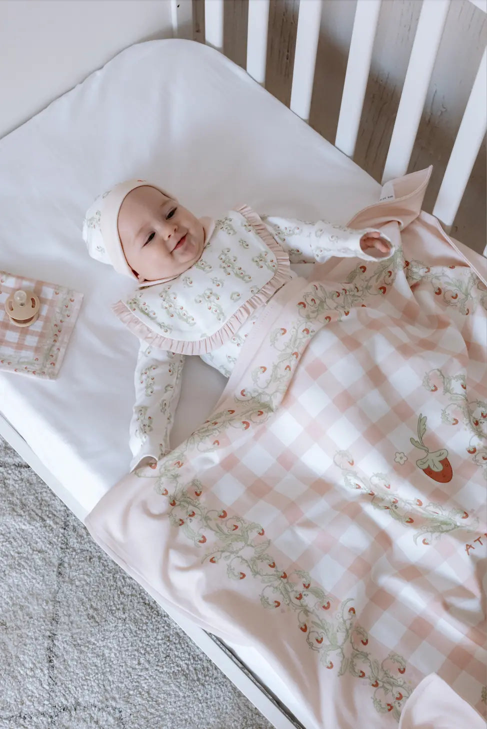 Double-Sided Baby Blanket - Strawberry