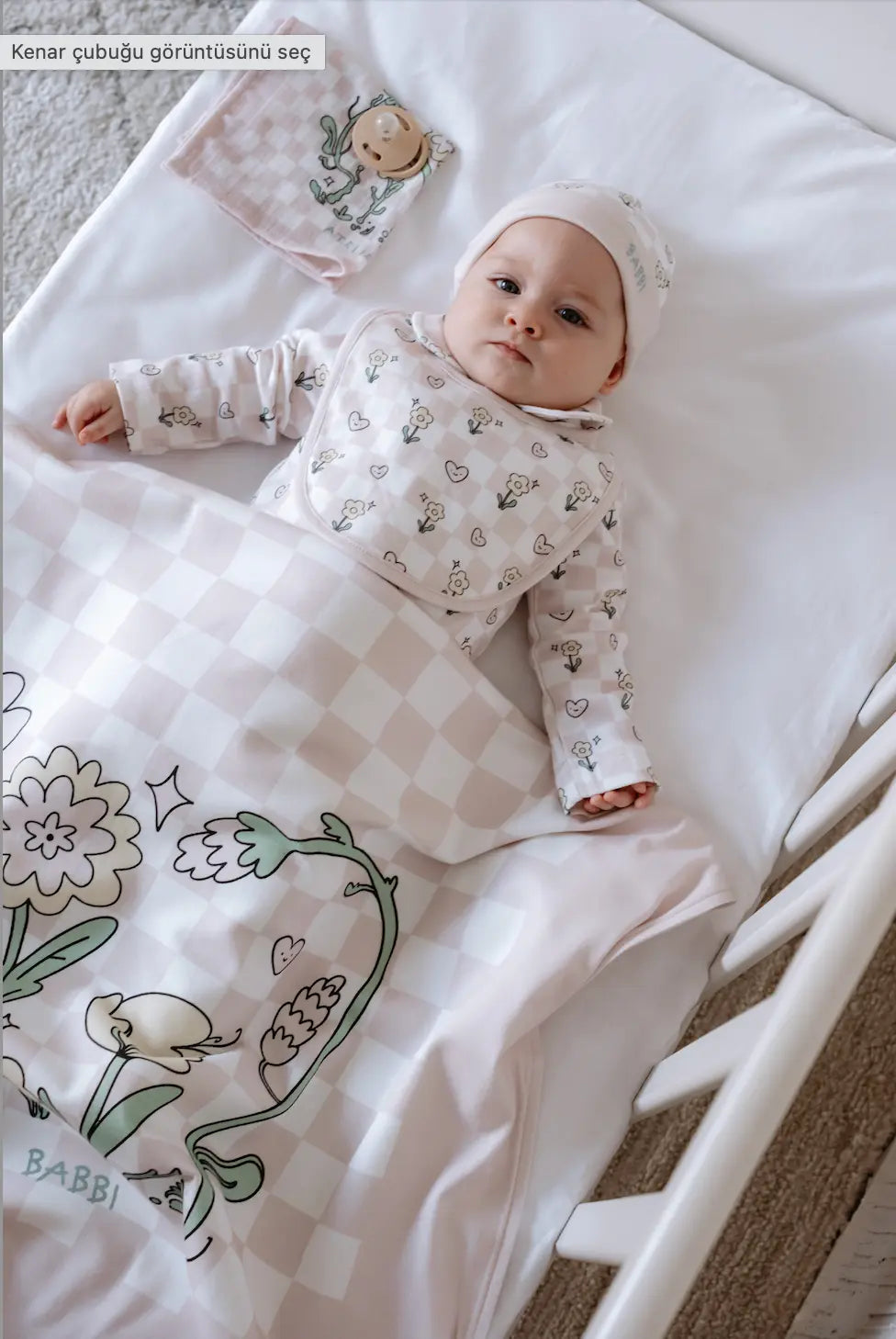 Double-Sided Baby Blanket - Checkered