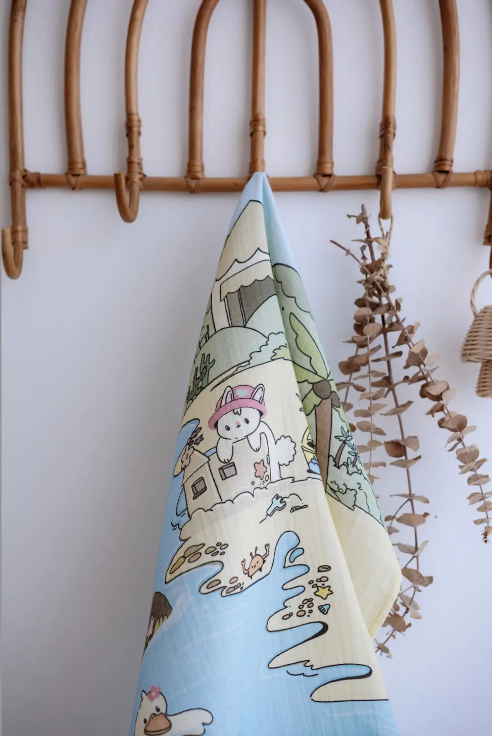 Double Layer Muslin Baby Swaddle - Coast / Girl