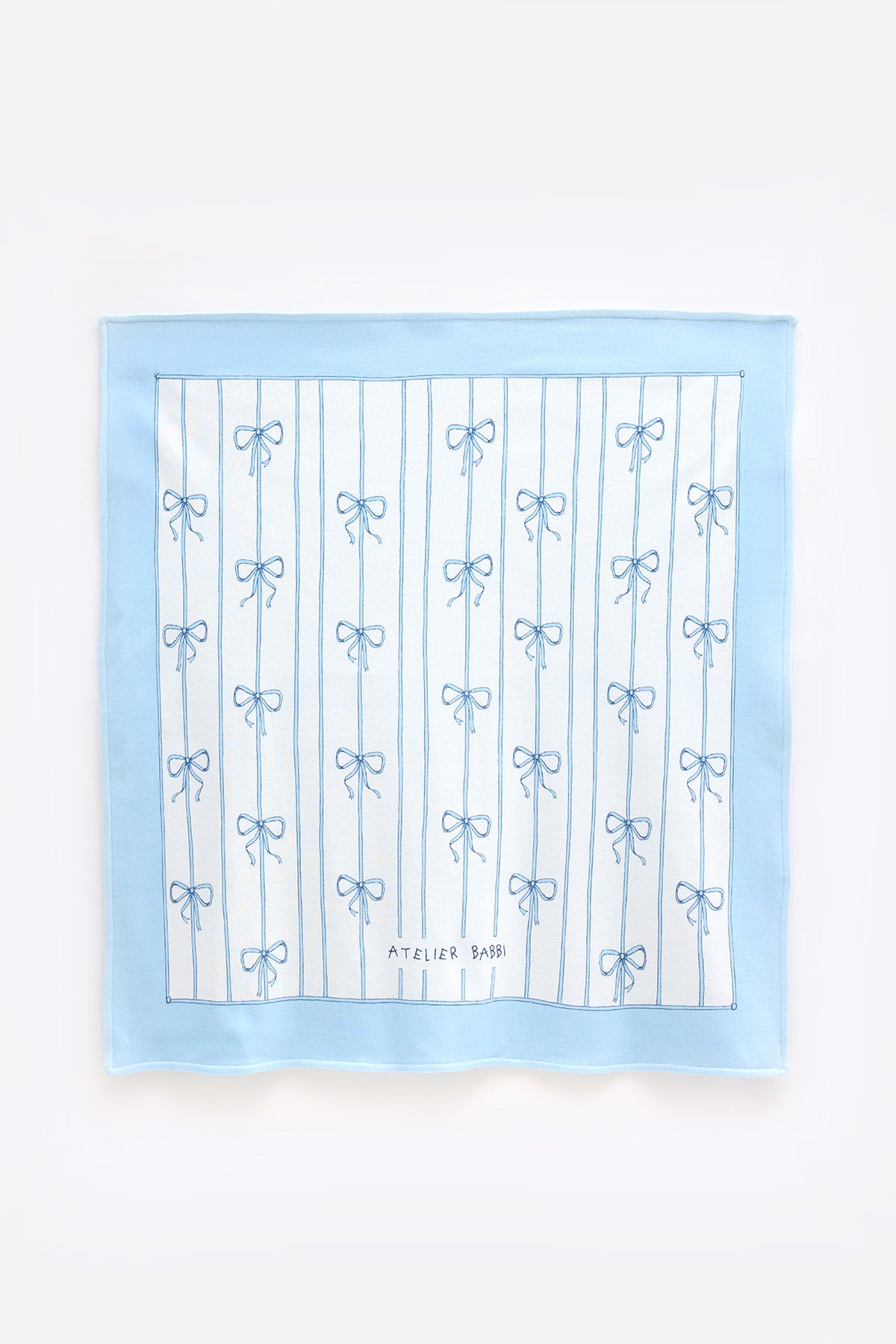 Double-Sided Baby Blanket - Ribbon/Blue