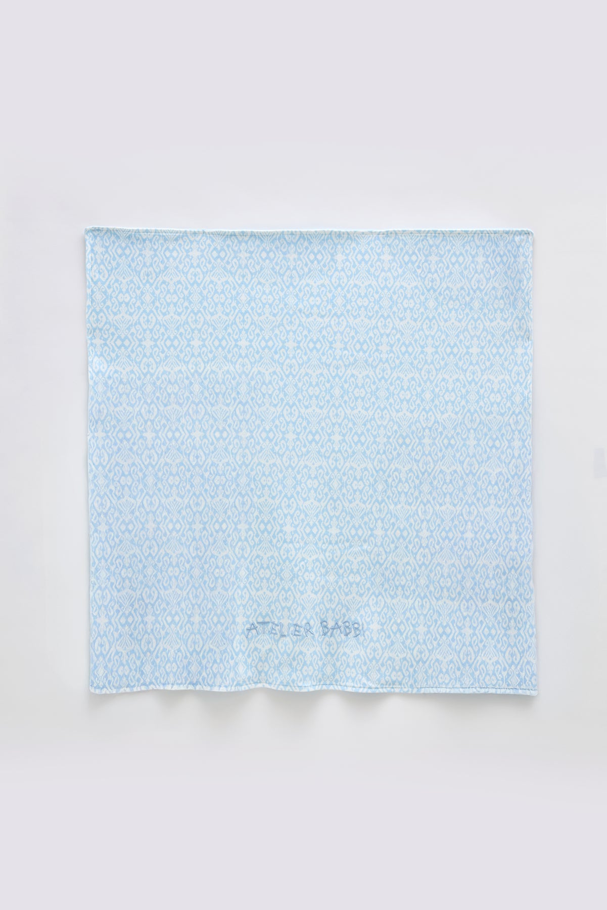 Double-Sided Baby Blanket - Ikat / Blue