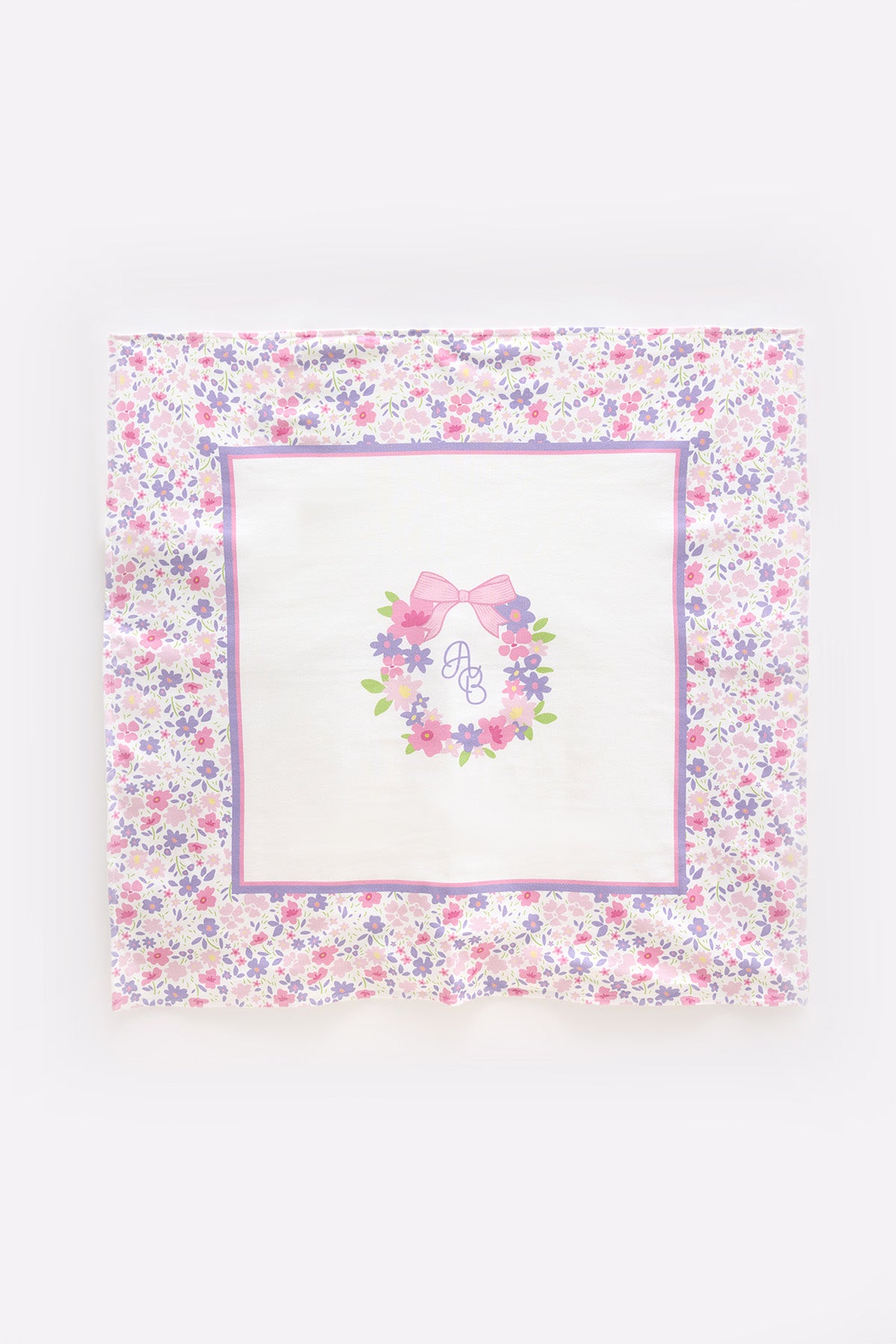 Double-Sided Baby Blanket - Tiny Flowers / Pink