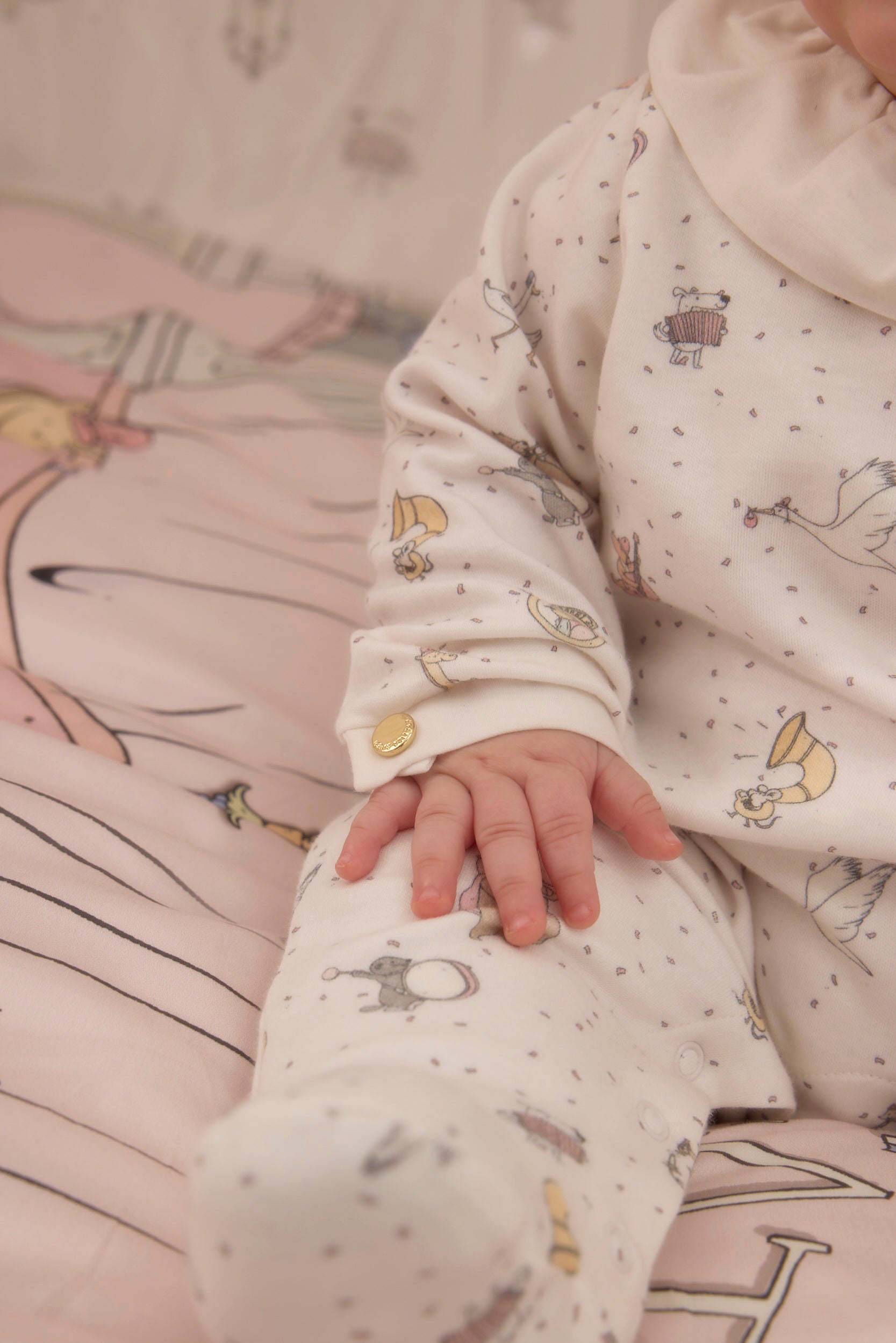 Baby Footed Onesie - Theatre Pink