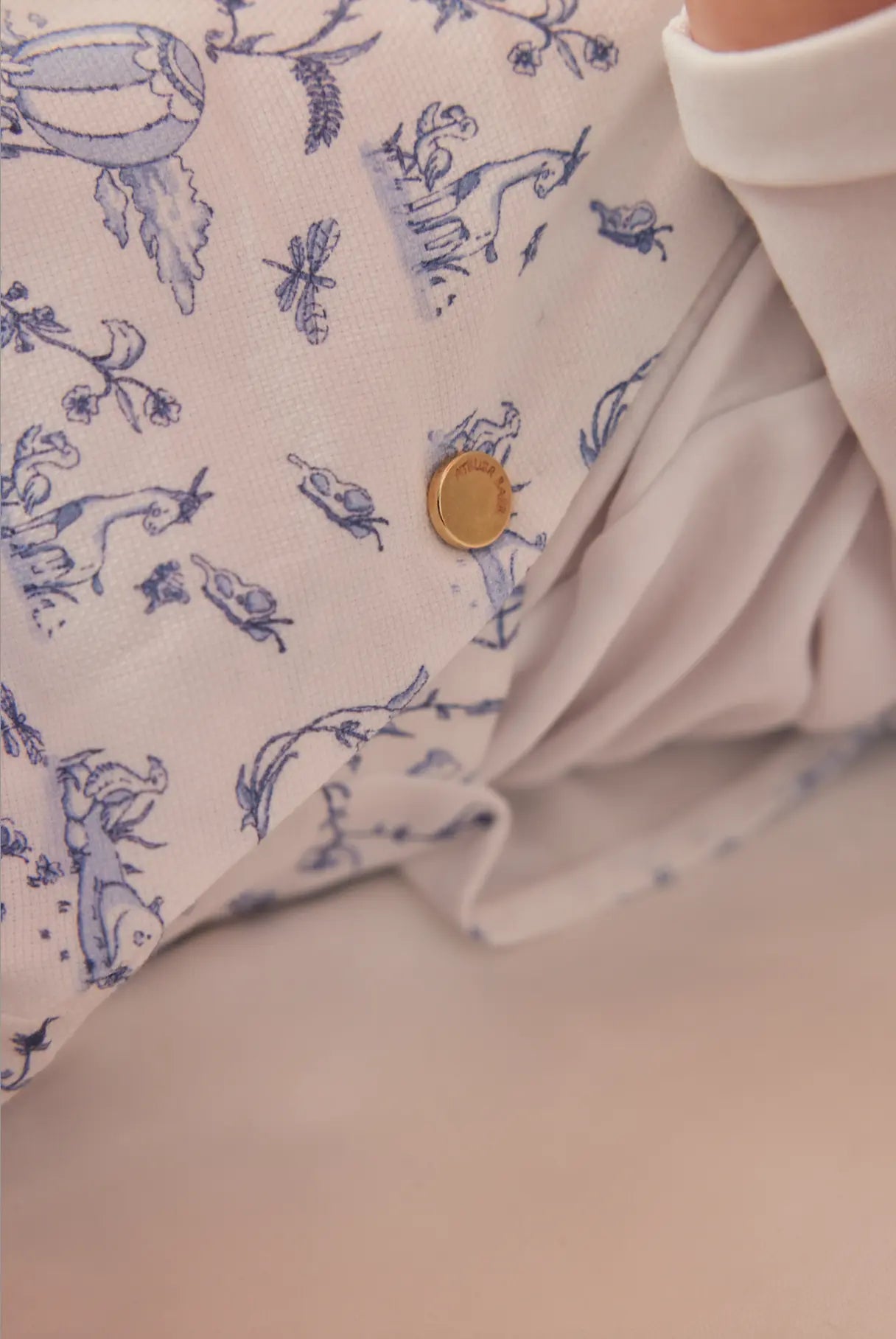 Baby Overalls - Toile de Jouy/Blue