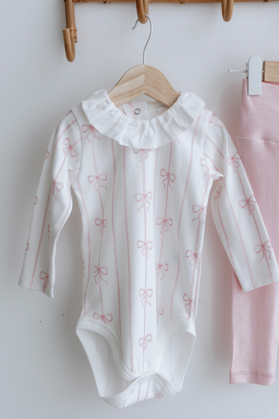 Pink Ribbon Bodysuit & Pants Set