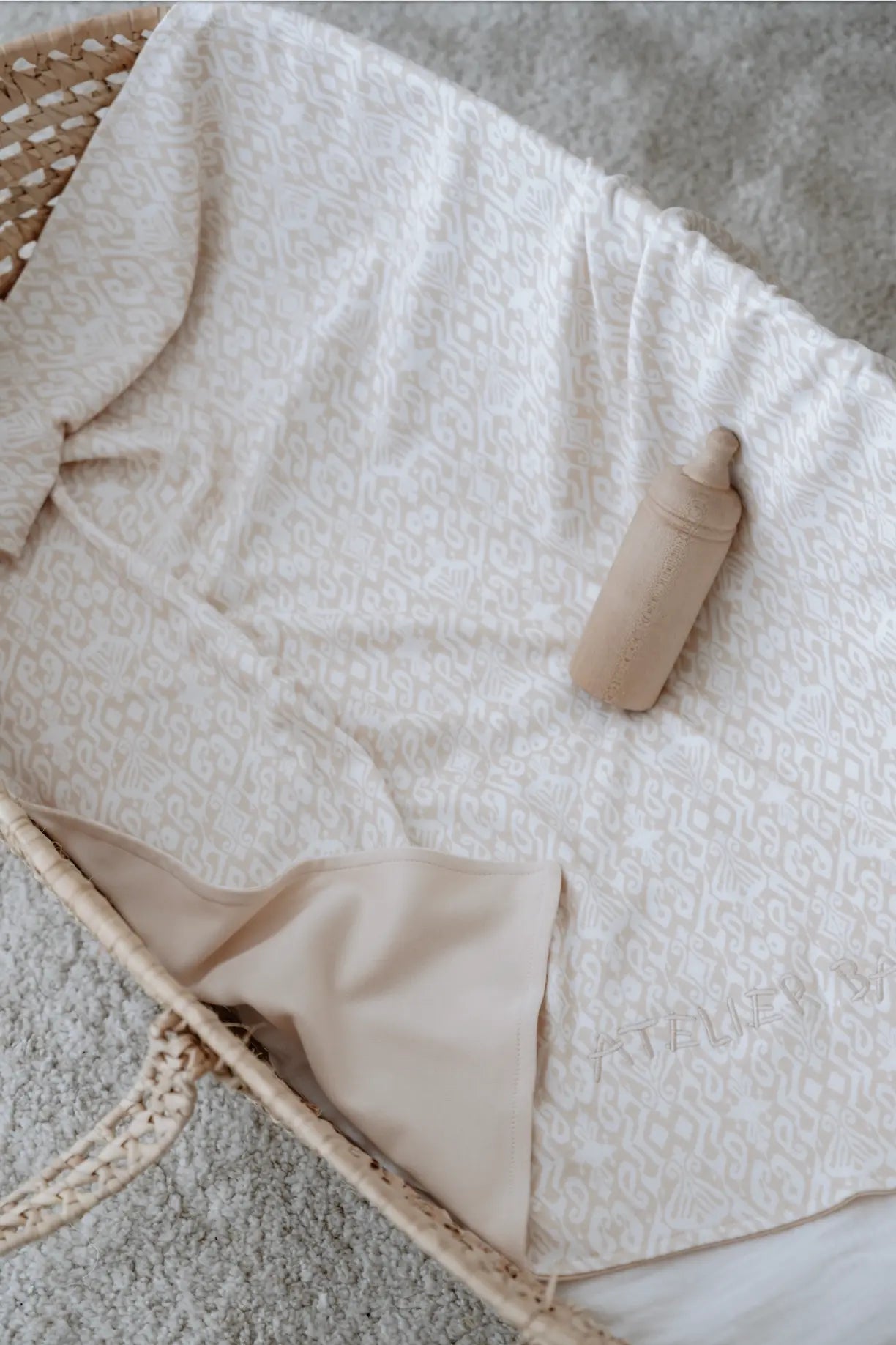 Newborn Baby Gift Set – 5 Piece | Ikat- Beige