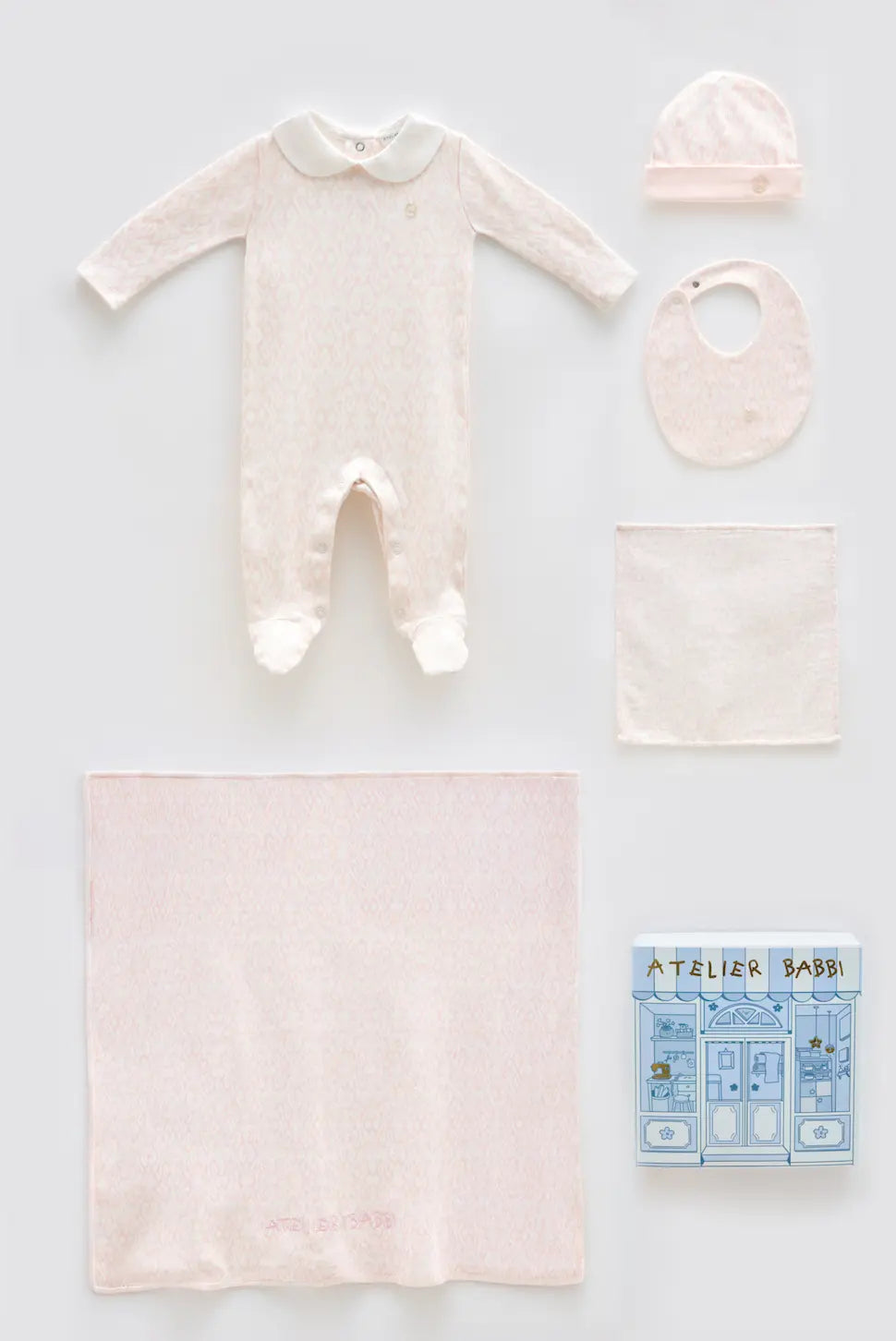 5-Piece Newborn Set | Ikat-Pink