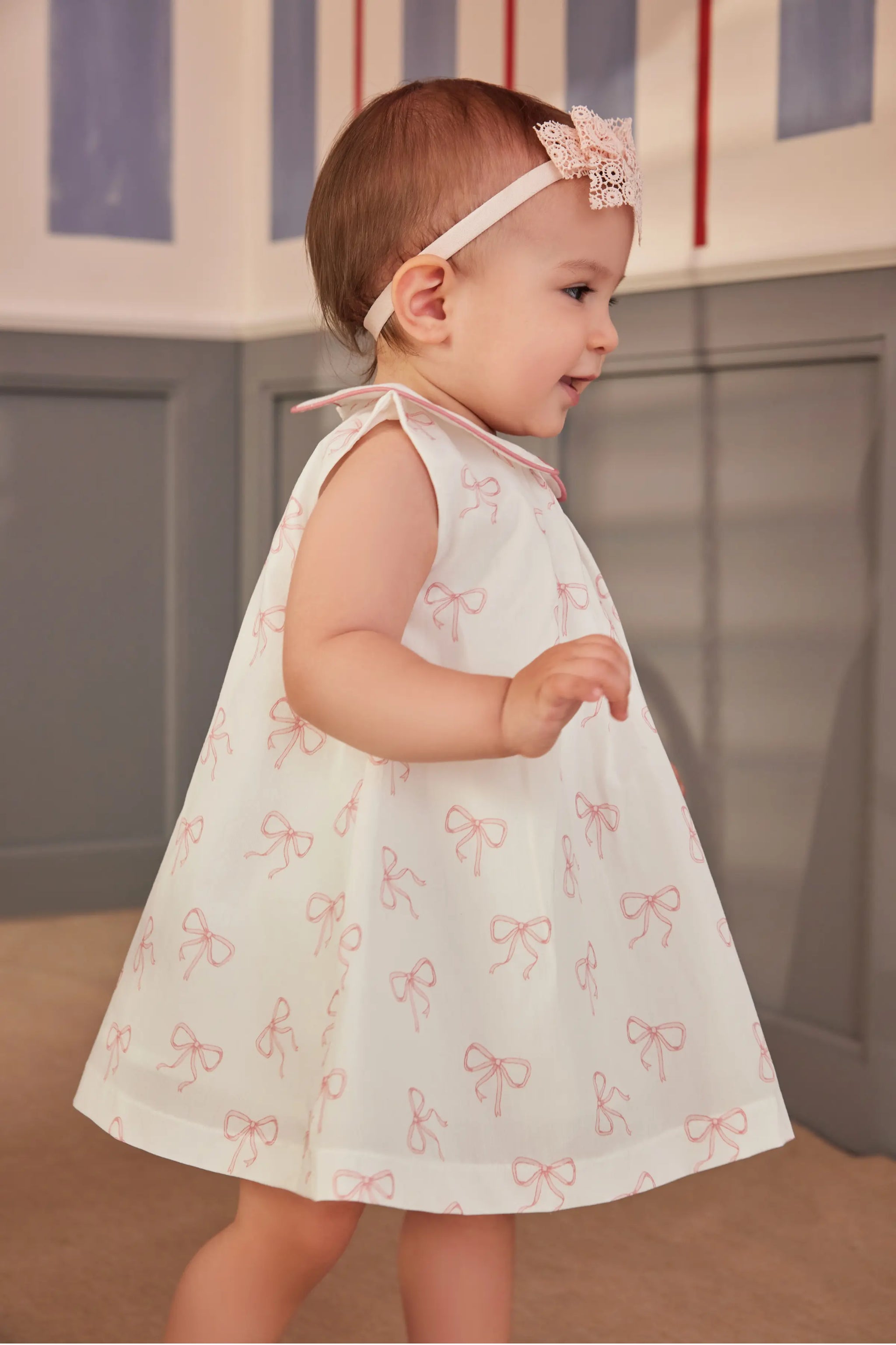 Cotton Baby Dress – Pink Ribbon