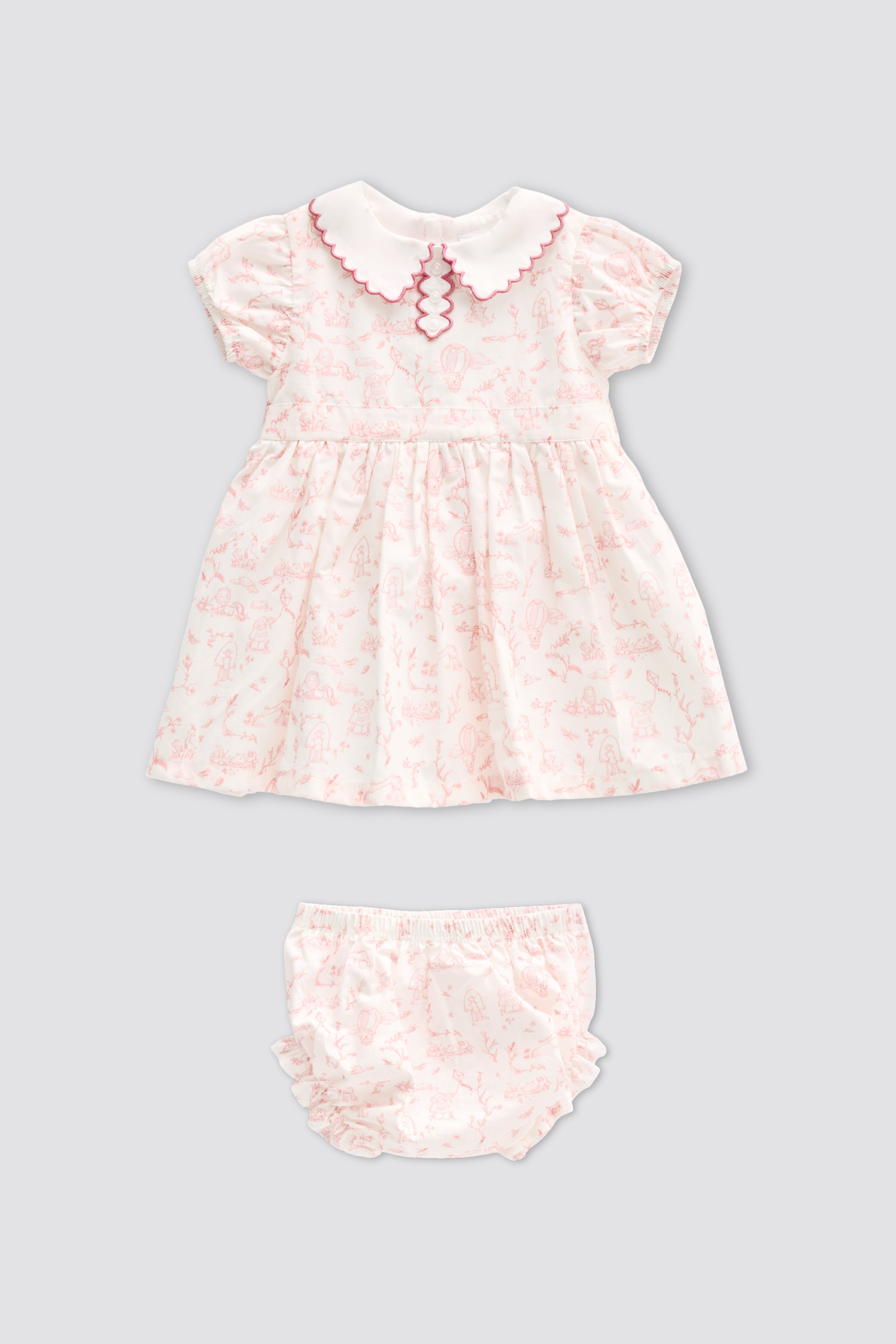 Baby Dress | Toile De Jouy - Pink