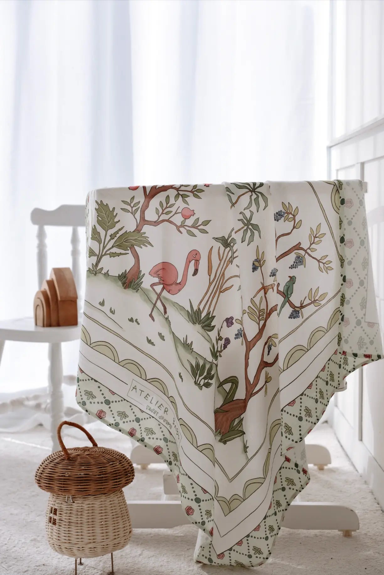 Double-Layer Muslin Baby Swaddle - Spring