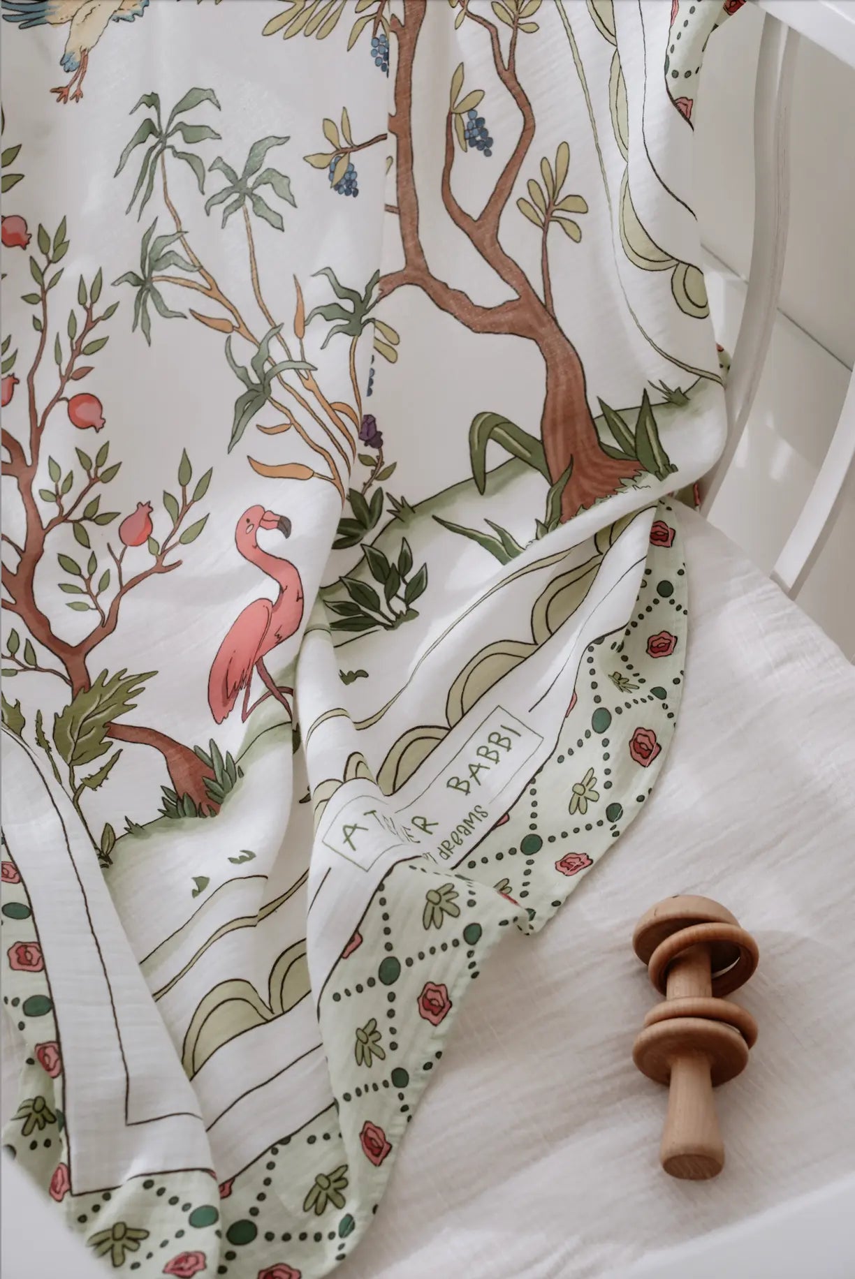 Double-Layer Muslin Baby Swaddle - Spring