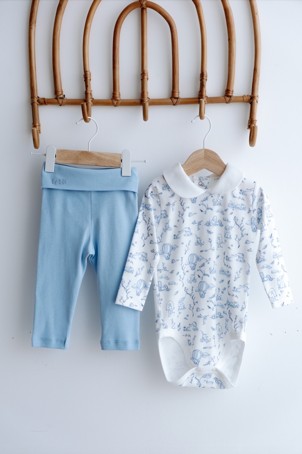 Toile De Jouy Bodysuit & Pants Set (2-Piece)