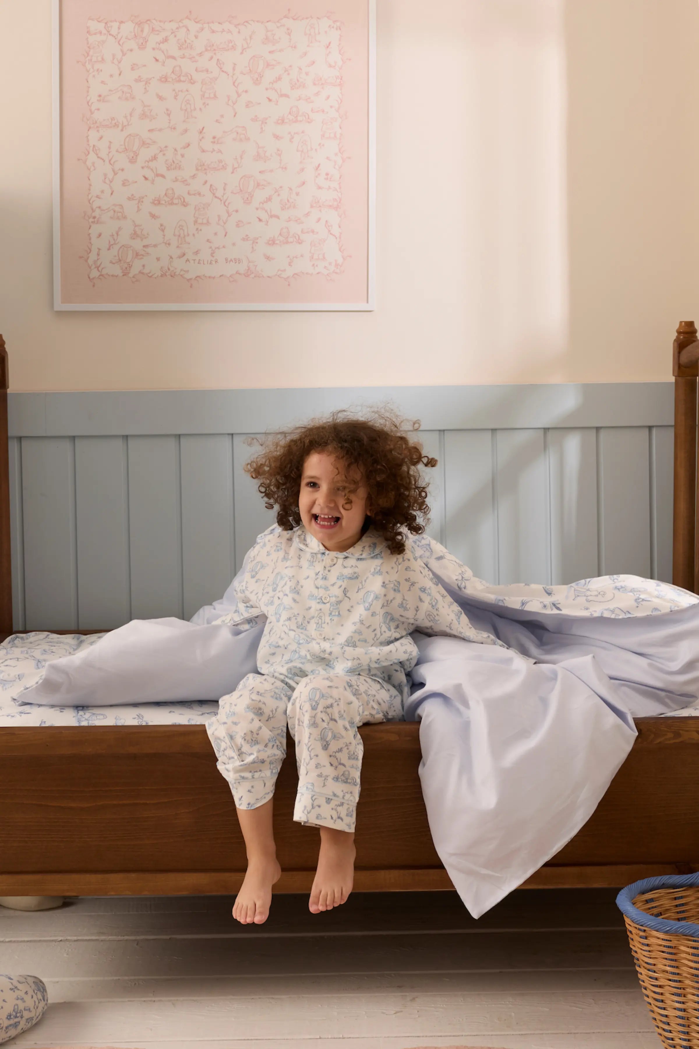 Pajama Set - Toile De Jouy / Blue