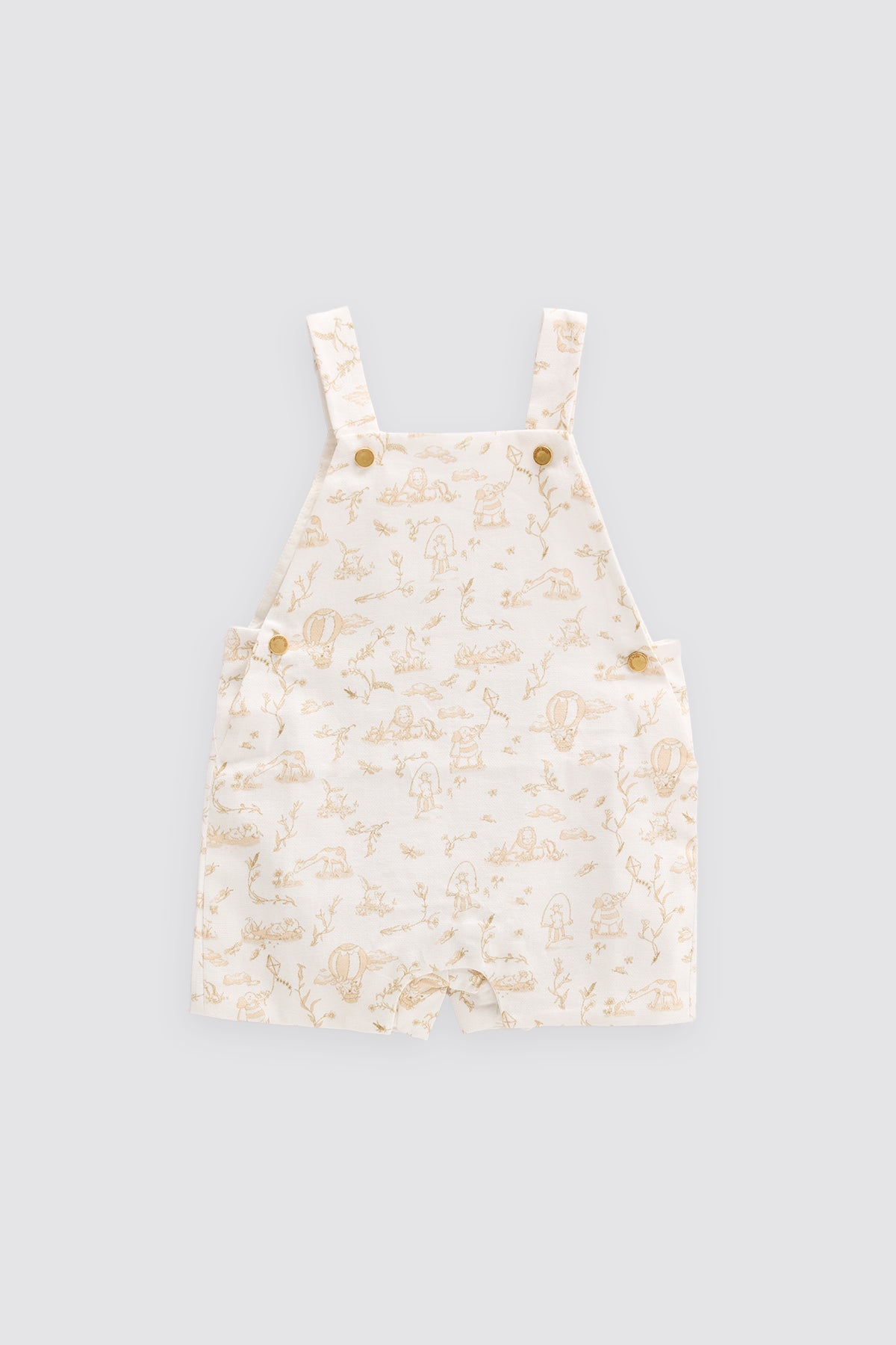 Baby Overalls - Toile de Jouy/Beige