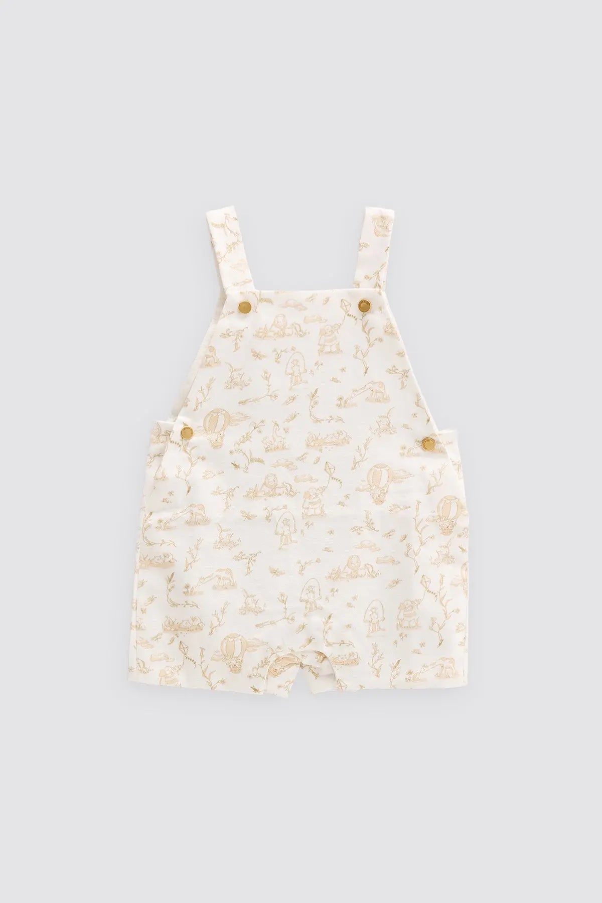 Baby Overalls - Toile de Jouy/Beige