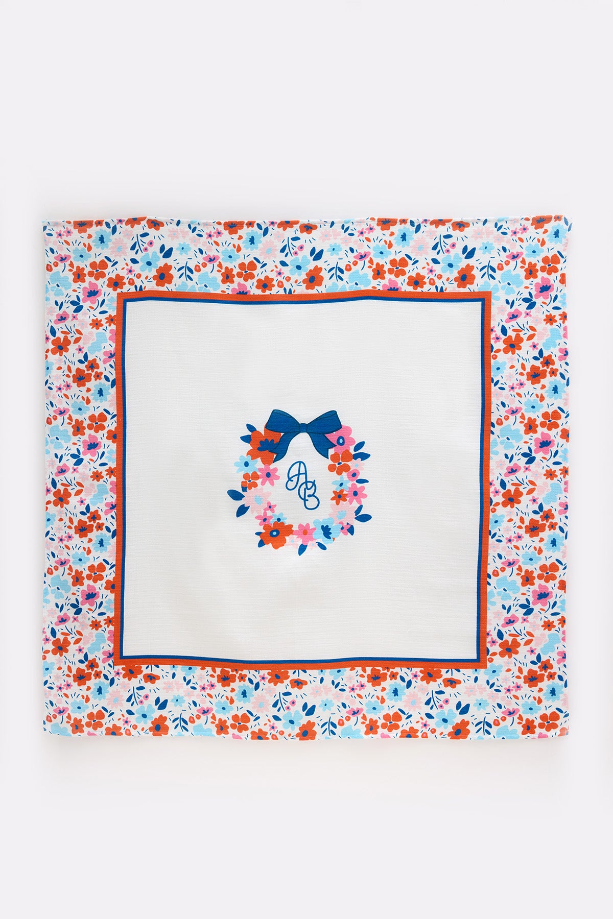 Double Layer Muslin Baby Swaddle - Tiny Flowers / Red
