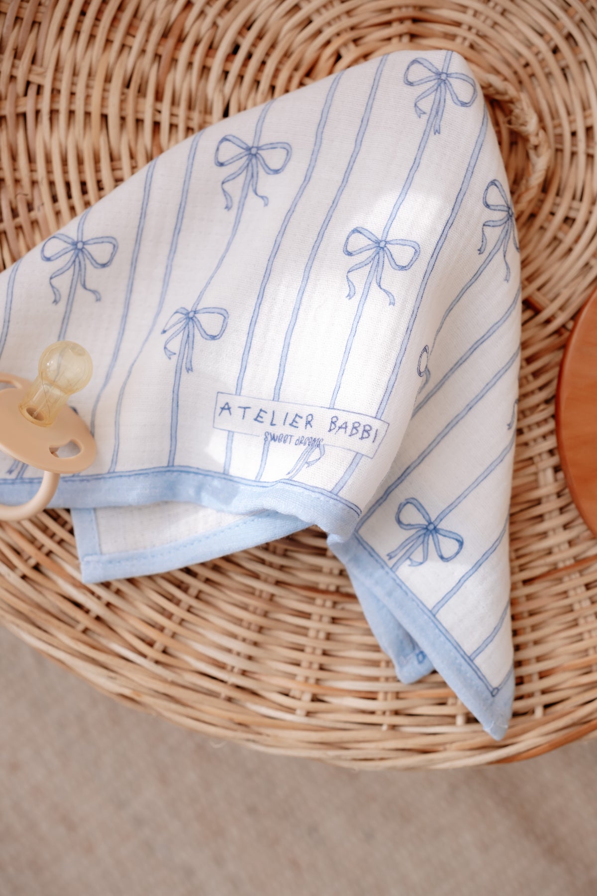 Burp Cloth - Ribbon/Blue