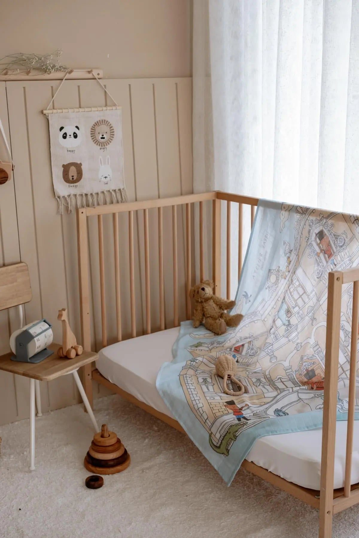 Double-Layer Muslin Baby Swaddle - Tin Soldier