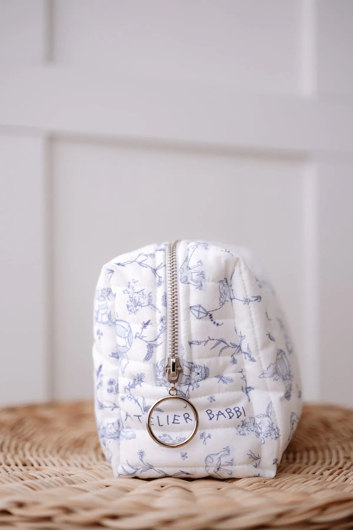 Diaper Pouch - Toile De Jouy/Blue