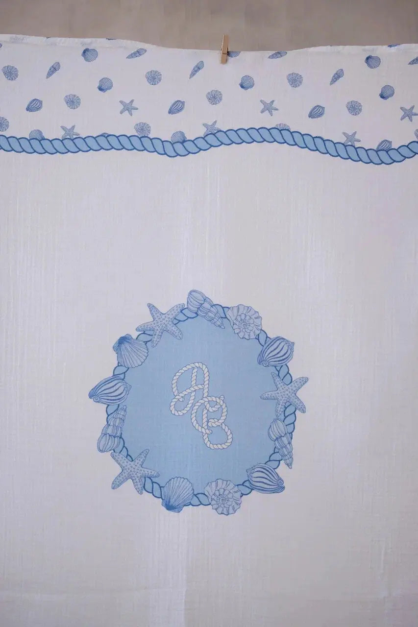 Double-Layer Muslin Baby Swaddle - Sea Shell
