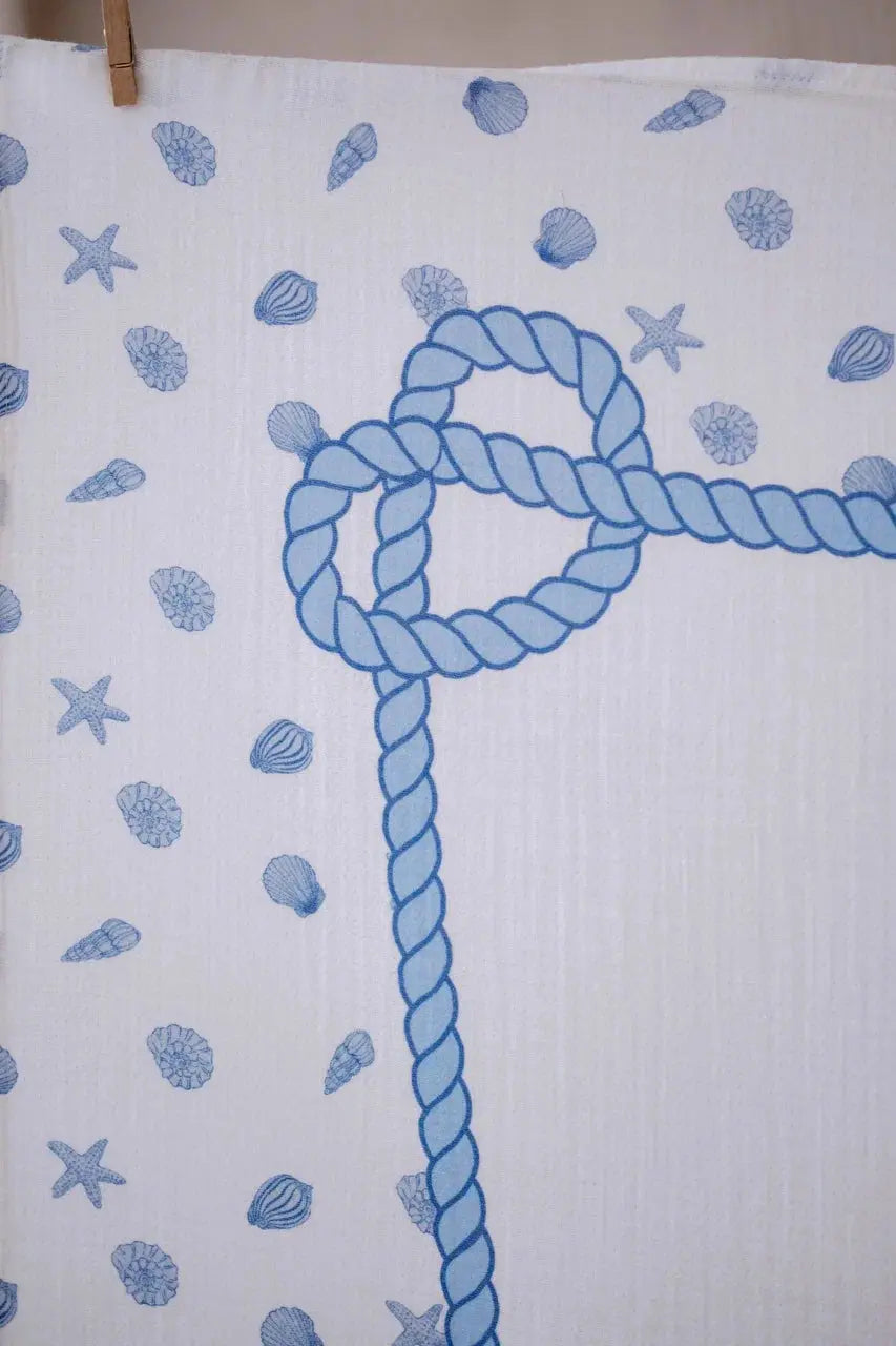 Double-Layer Muslin Baby Swaddle - Sea Shell