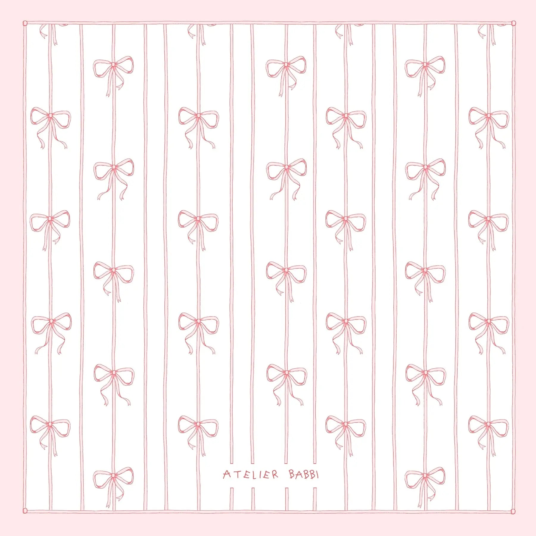 Double-Layer Muslin Baby Swaddle - Ribbon/Pink