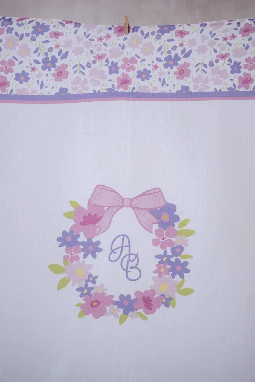 Double-Layer Muslin Baby Swaddle - Tiny Flowers / Pink
