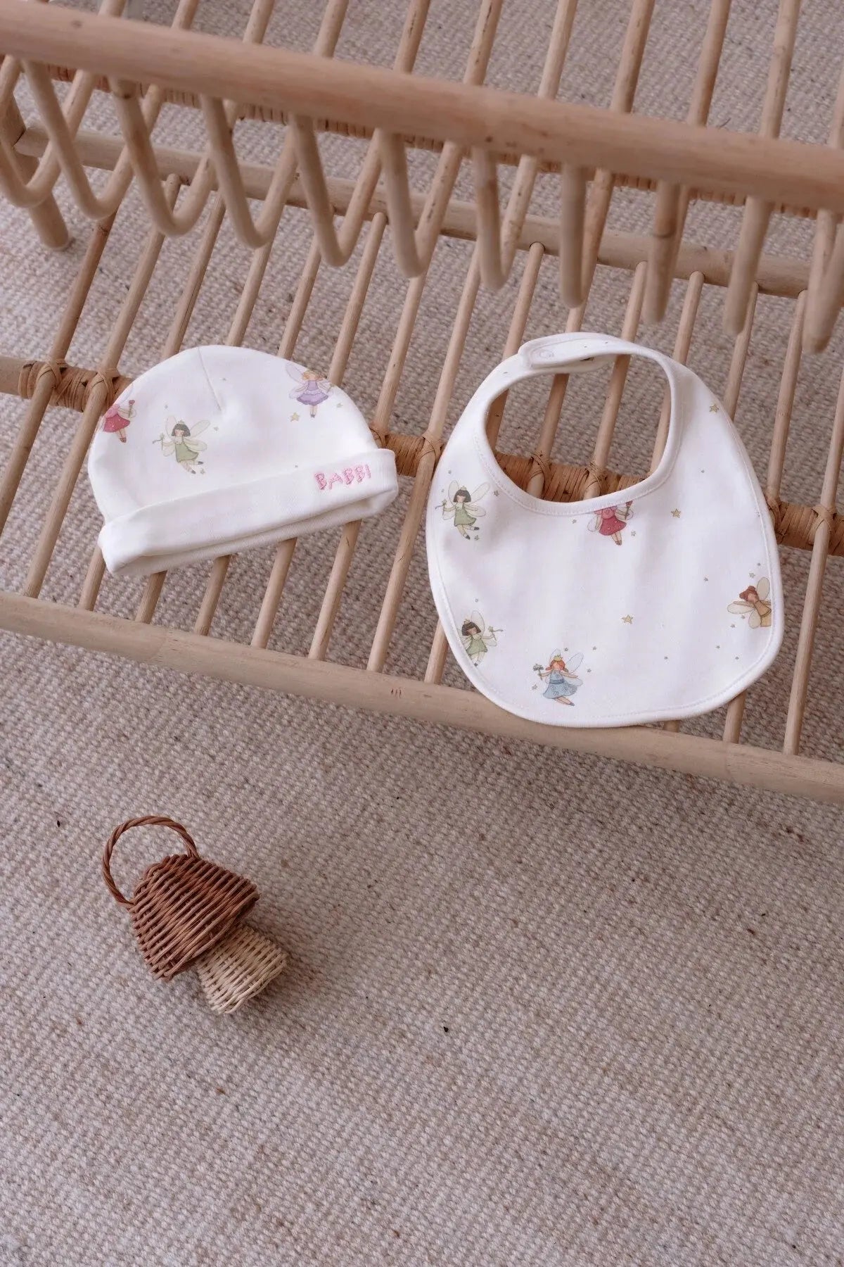 Newborn Bib & Hat Set - Fairy Tale