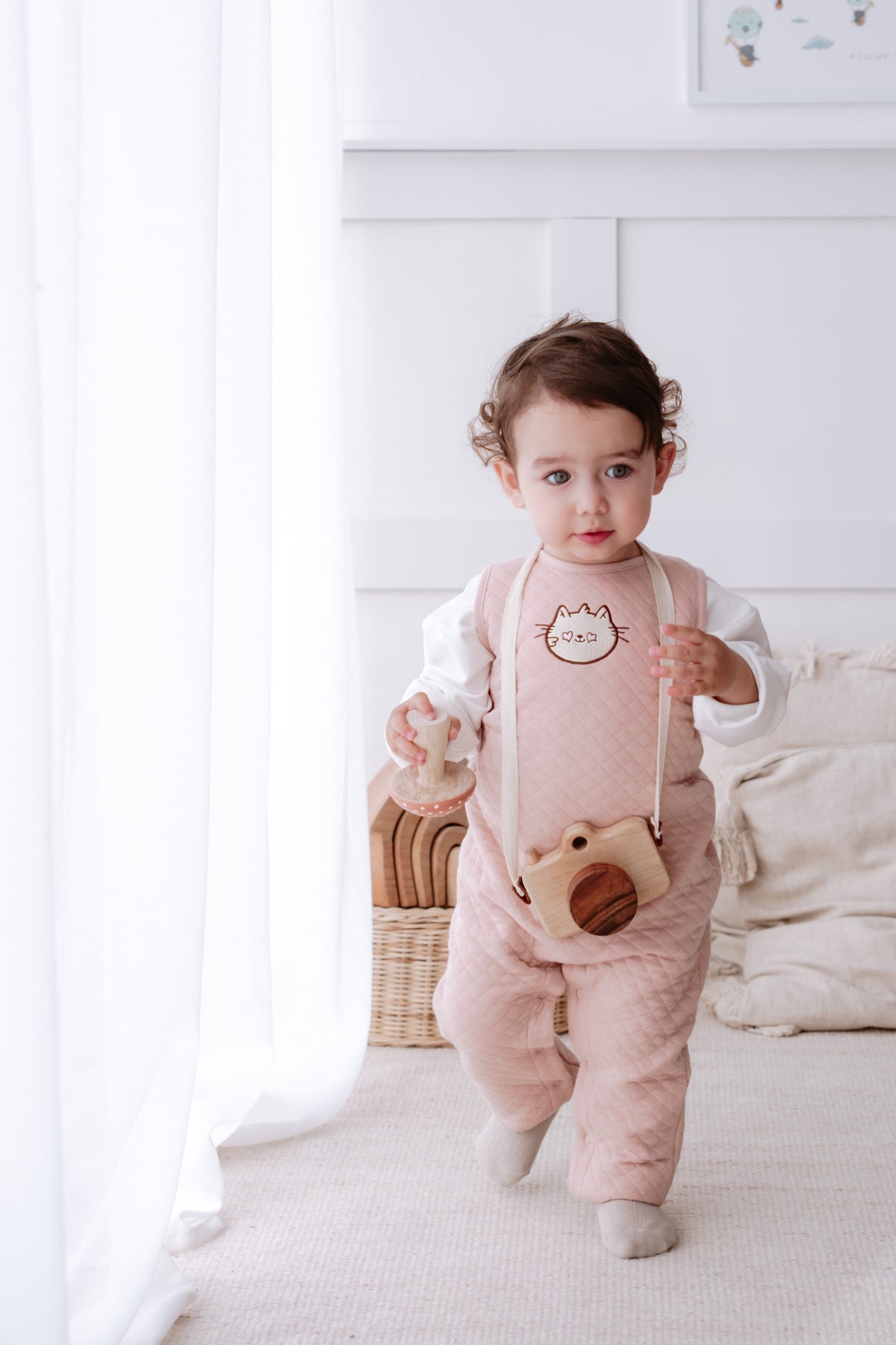 Quilted Onesie - Powder