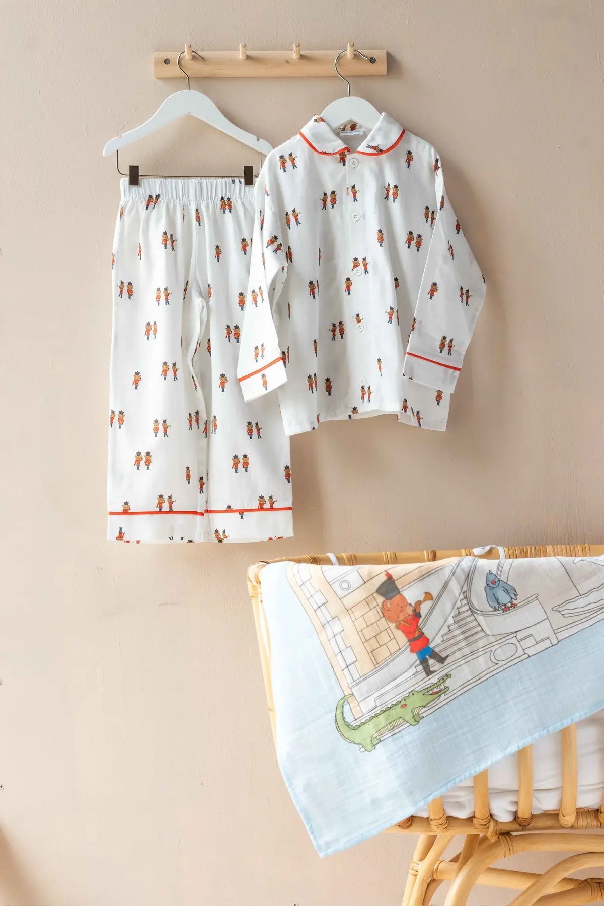 Tin Soldier-themed baby pajama set