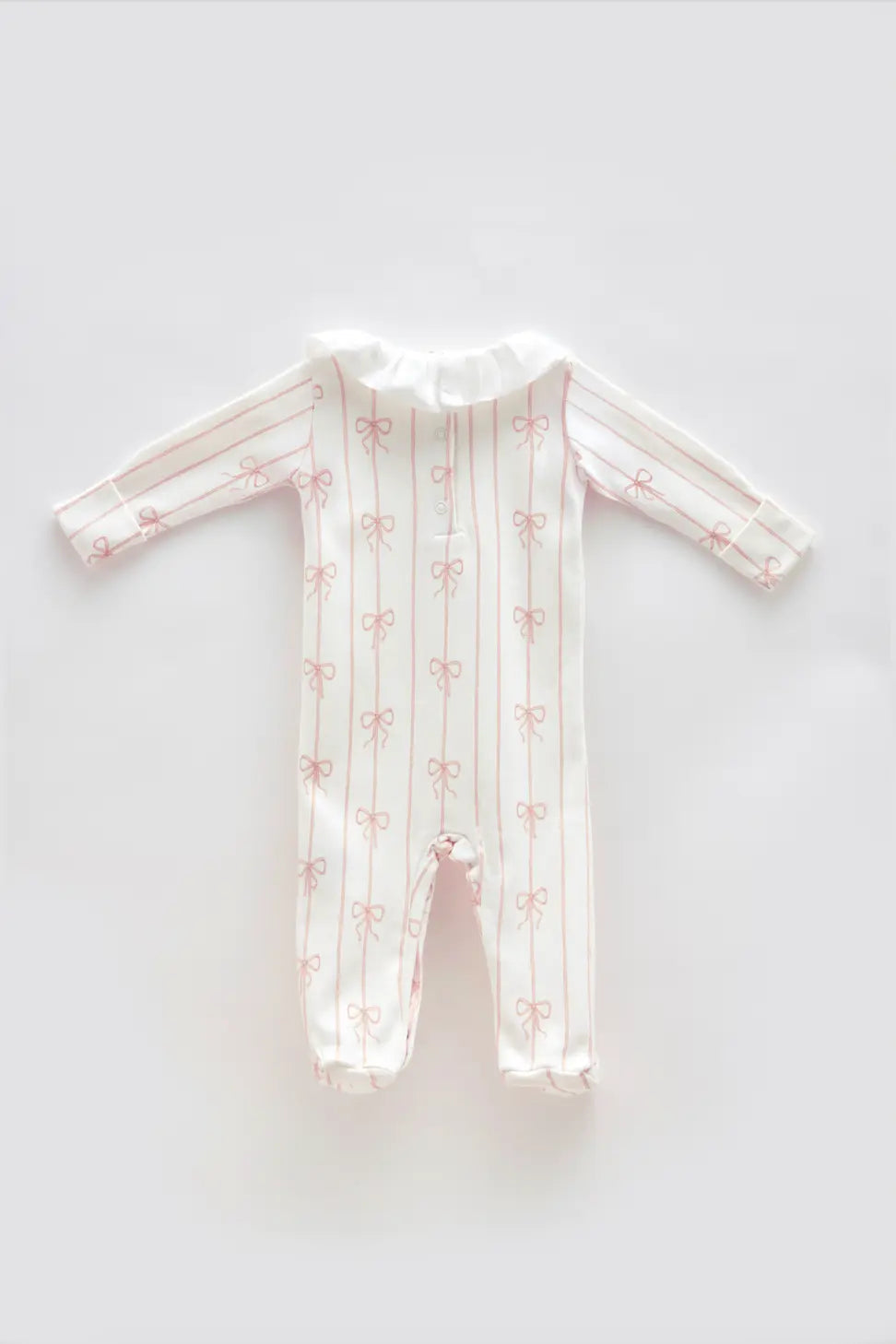 Footed Onesie - Ribbon/Pink