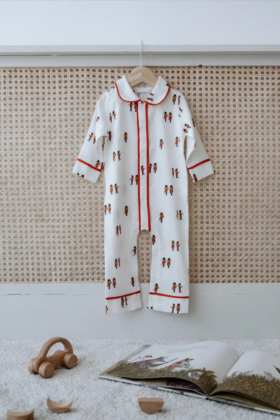 Baby long sleeve one-piece with fun pattern