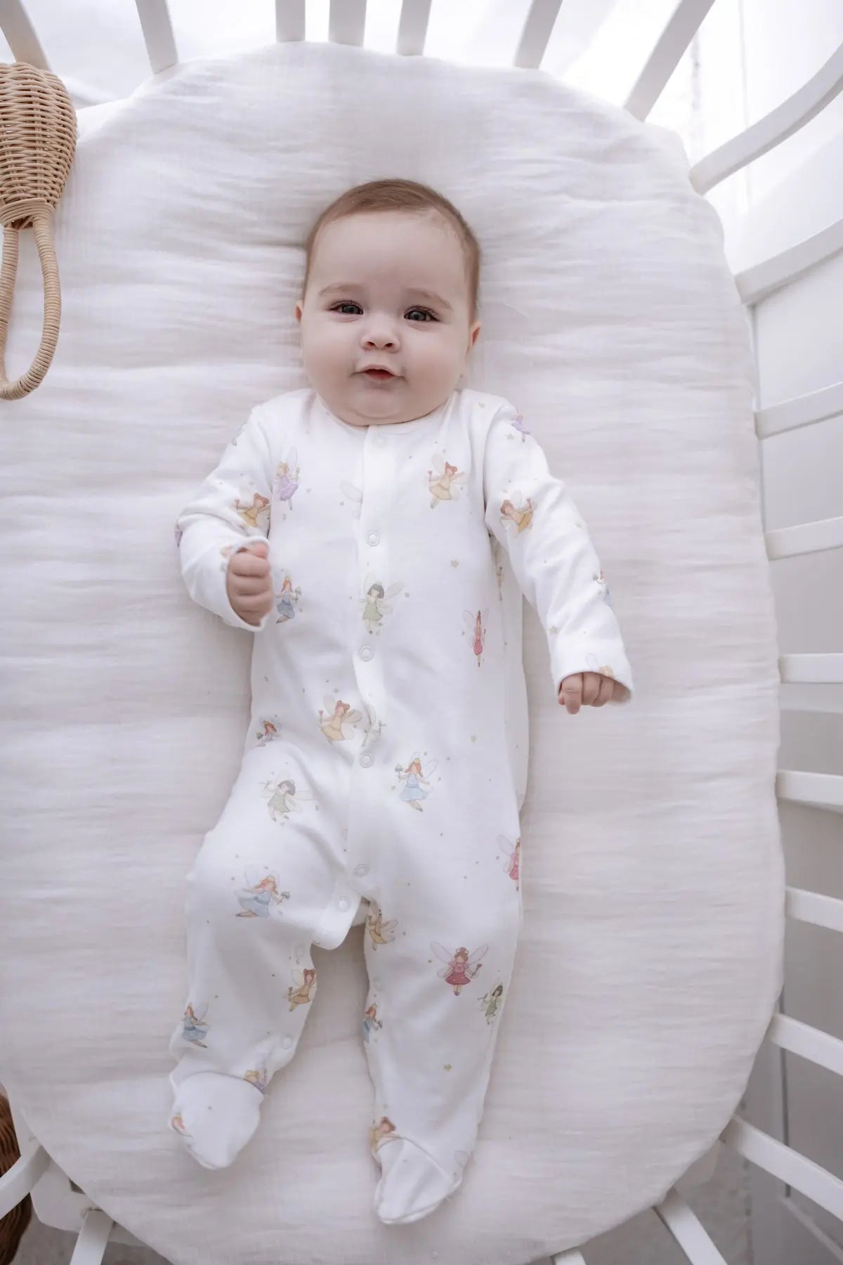 Whimsical organic cotton baby onesie