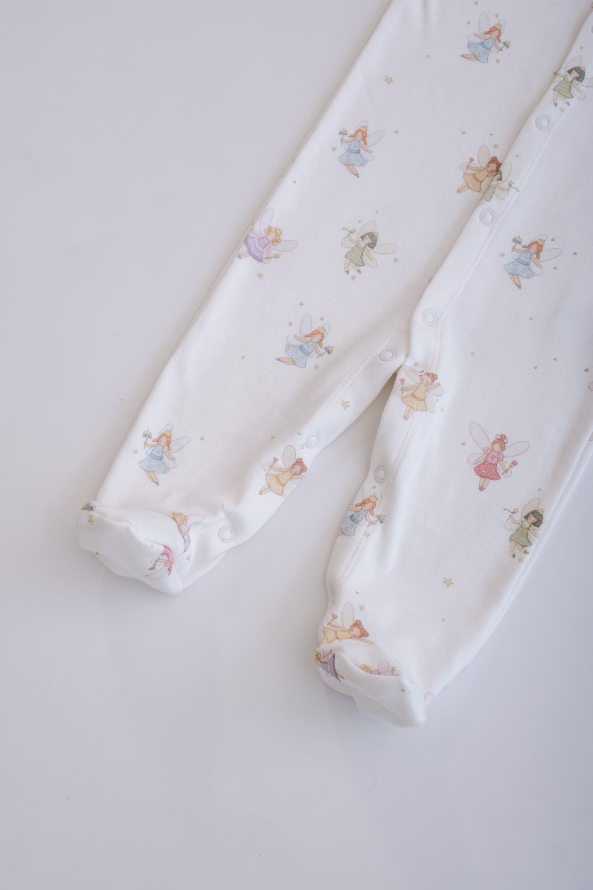 Soft infant sleepwear with fairy print