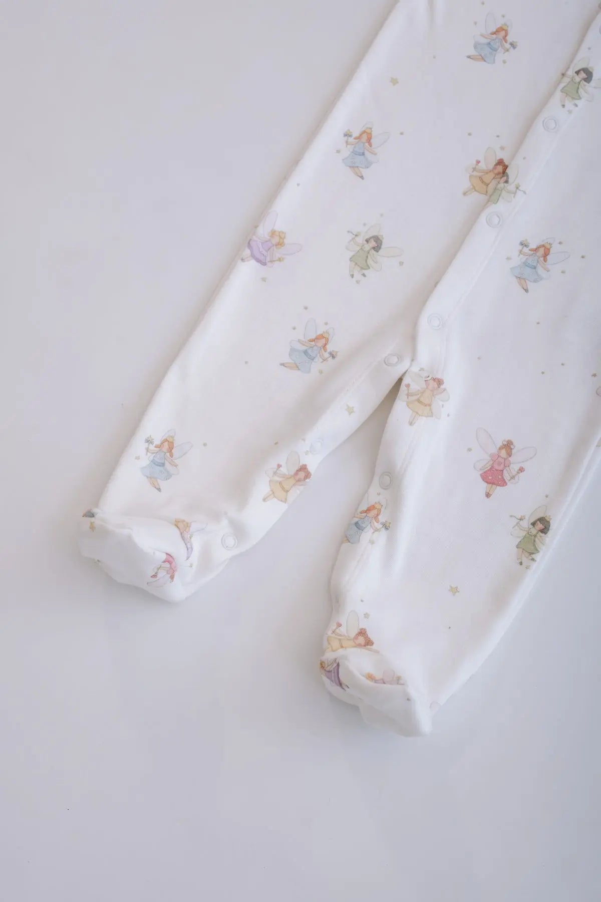 Soft infant sleepwear with fairy print