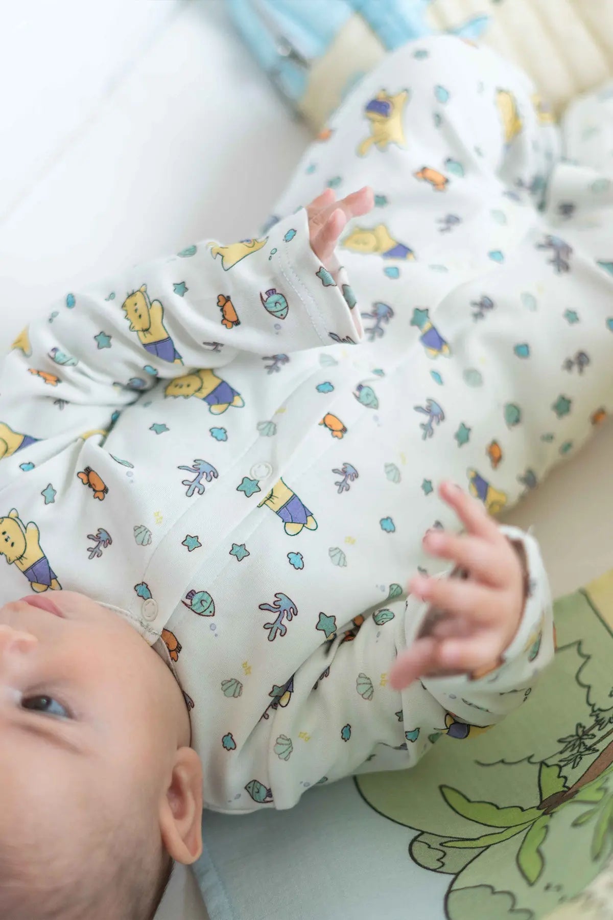 Soft baby bodysuit inspired by the ocean breeze in Los Angeles