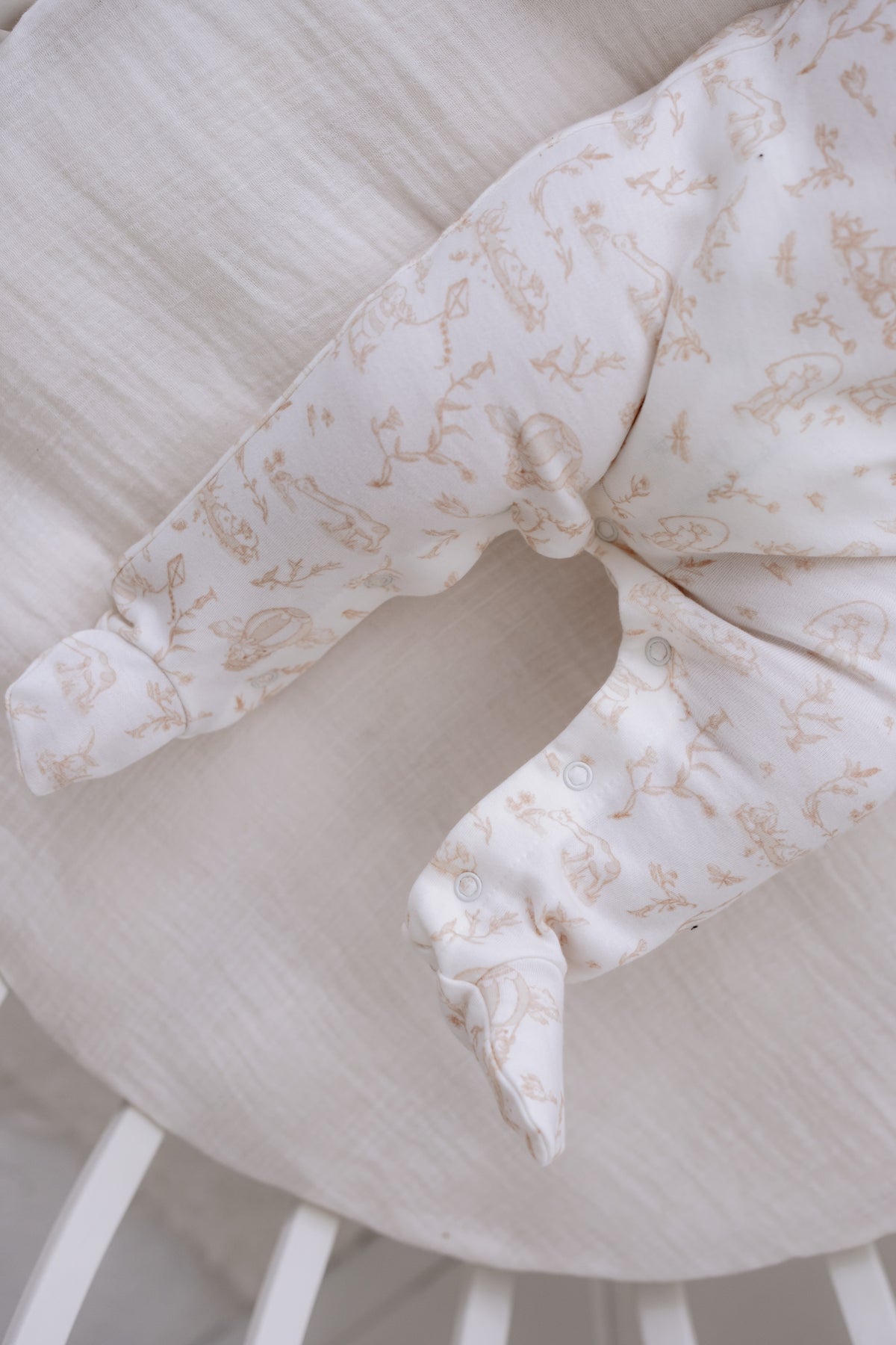 %100 cotton beige baby onesie