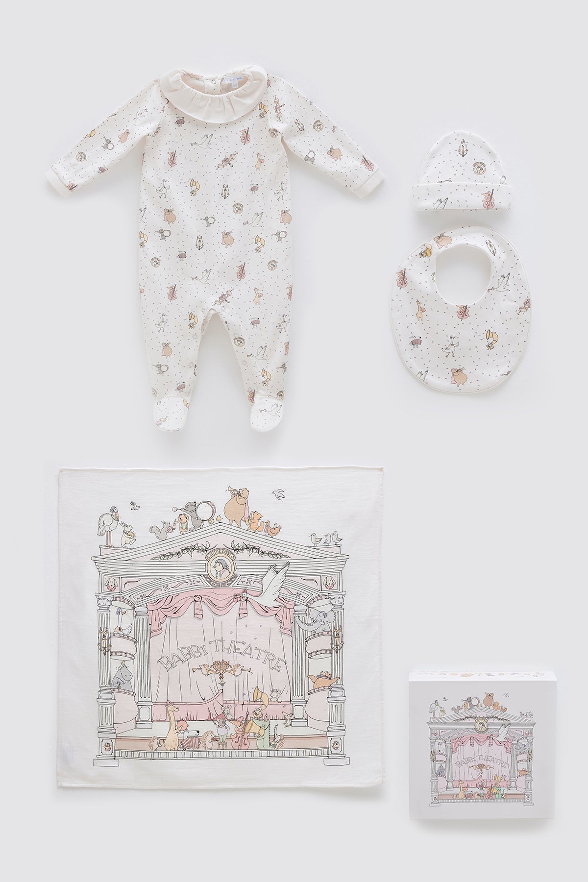 4-Piece Newborn Set - Theatre / Pink