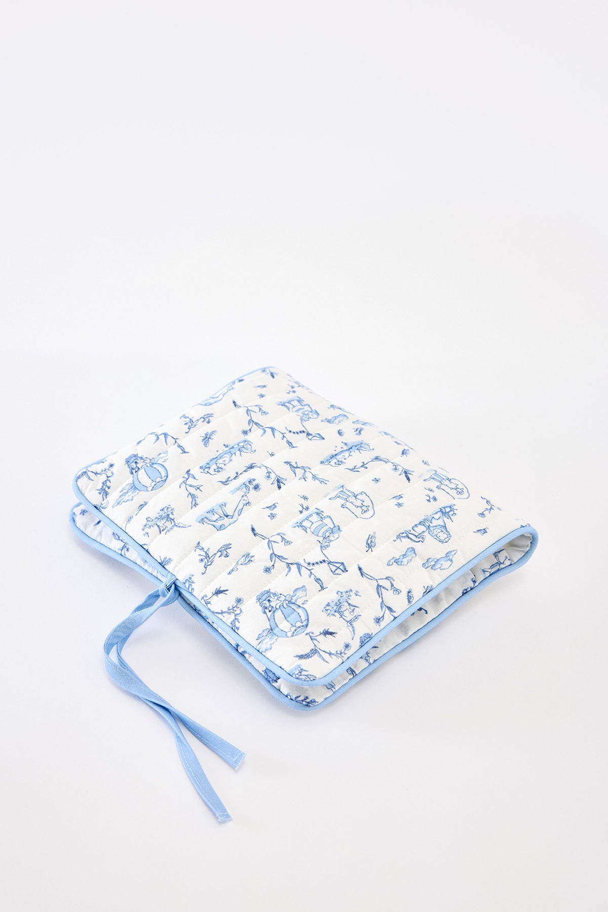 Wet Wipes & Diaper Clutch - Toile De Jouy/Blue